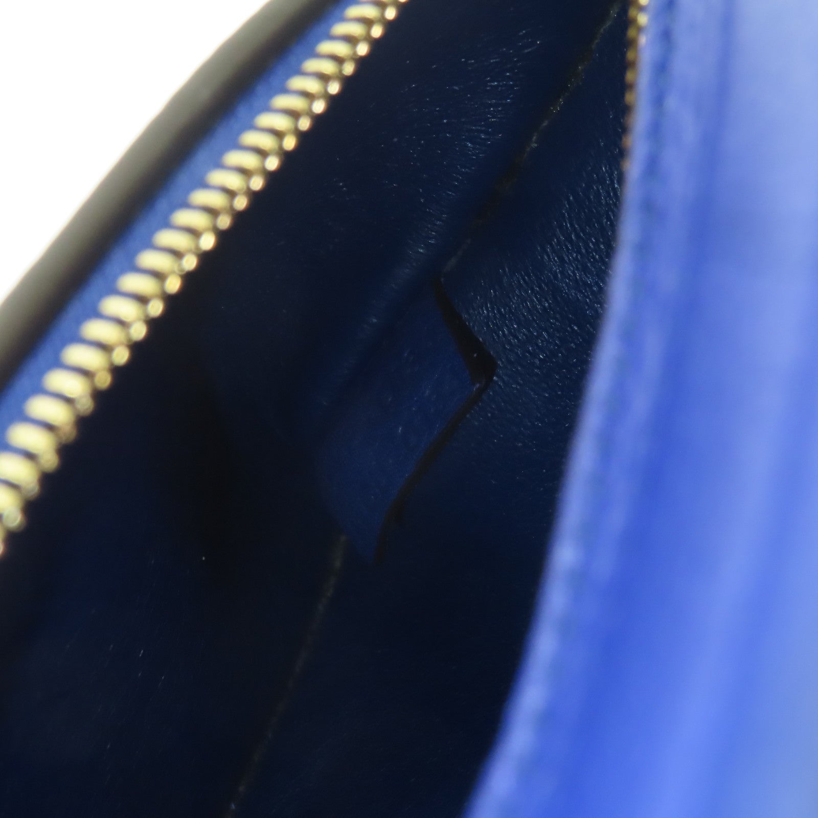 CELINE 牛皮皮革Trapeze MM金扣手挽肩背兩用袋藍色