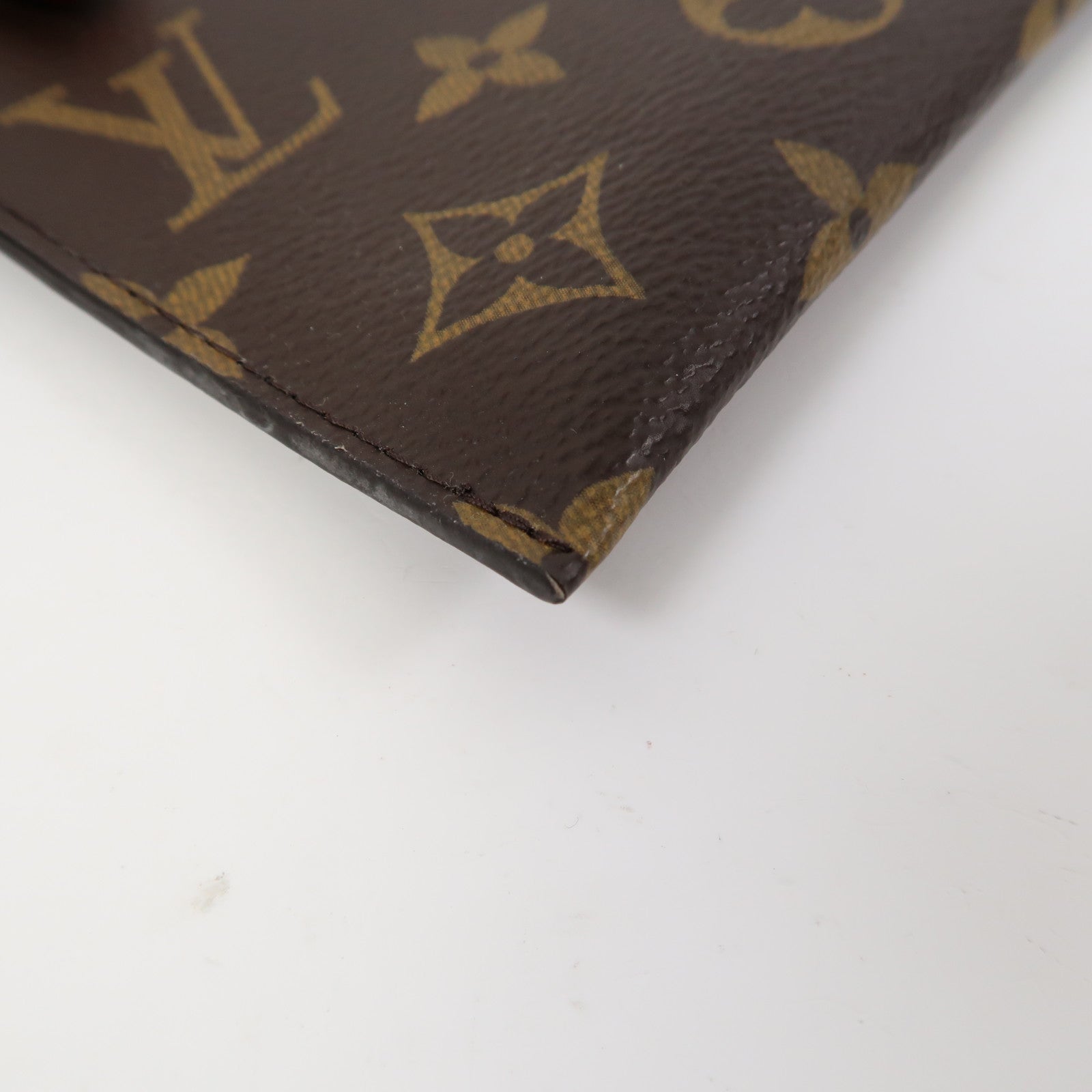 LOUIS VUITTON 【激減優惠】Monogram Ribbon Pouch手拿包啡色/藍色