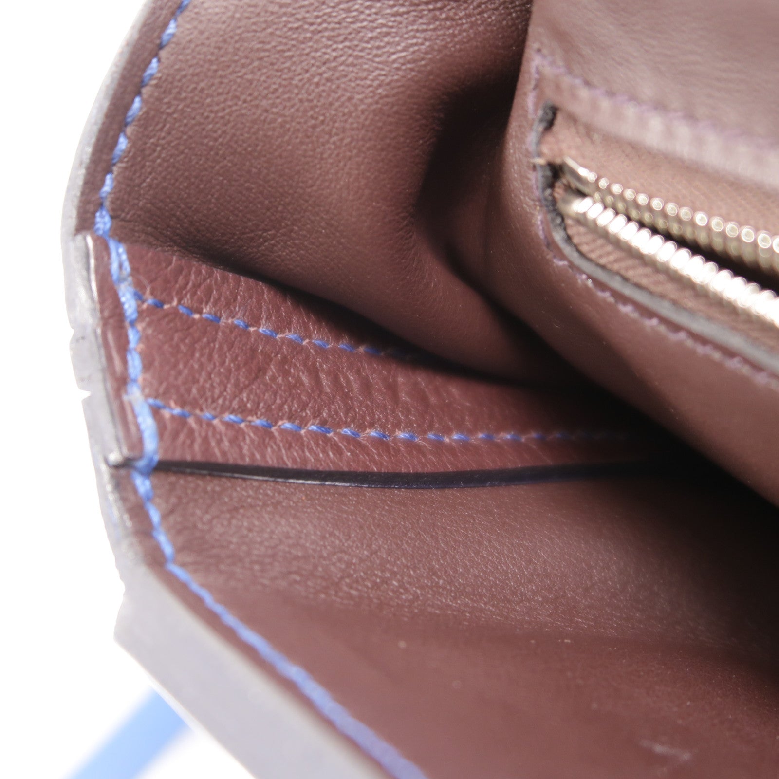 HERMES Evercolor皮革24/24 Mini手挽肩背兩用袋Bleu France