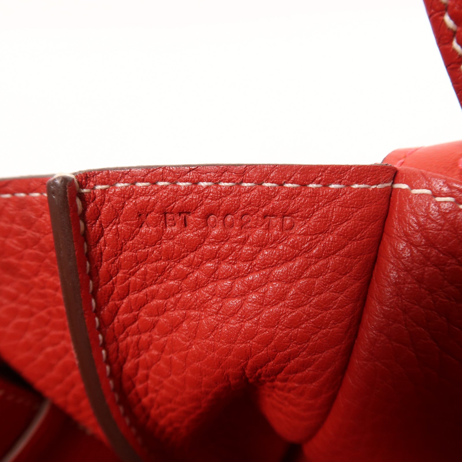 HERMES Togo皮革Halzan 31銀扣手挽肩背兩用袋Rouge Casaque