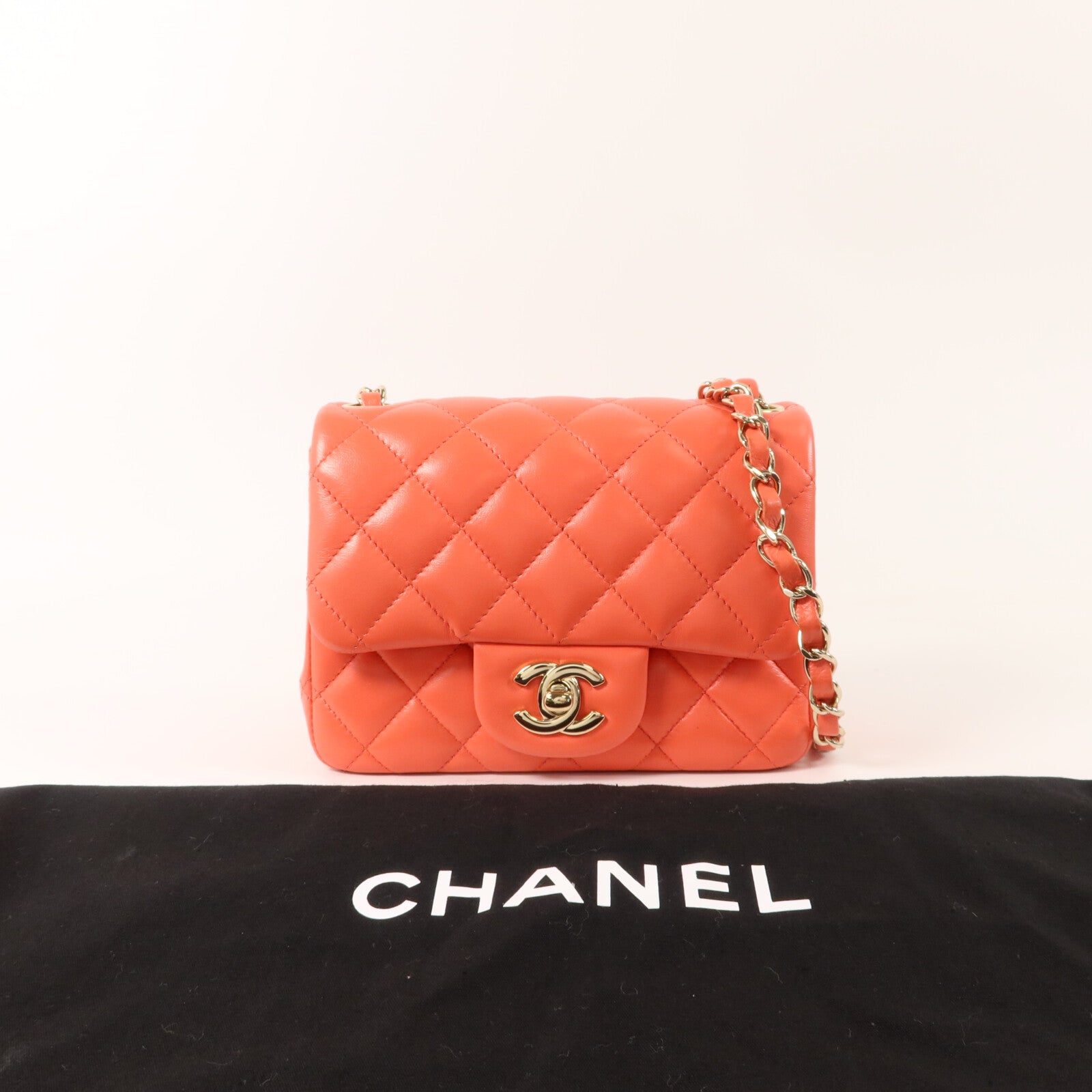 CHANEL 羊皮皮革Classic 17鏈帶肩背袋