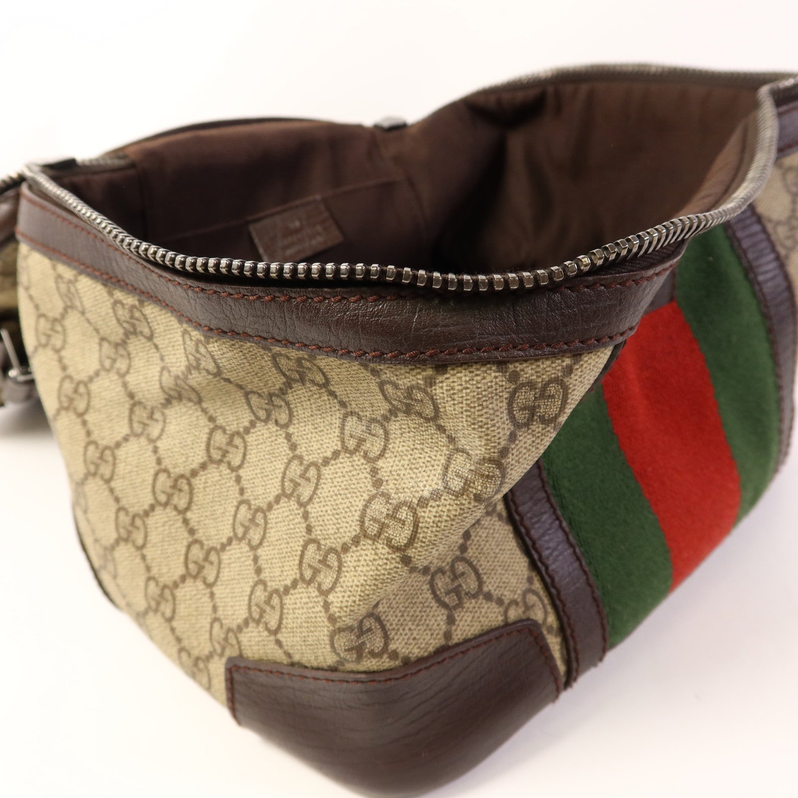 GUCCI 塗層帆布Cosmetic Bag銀扣化妝袋