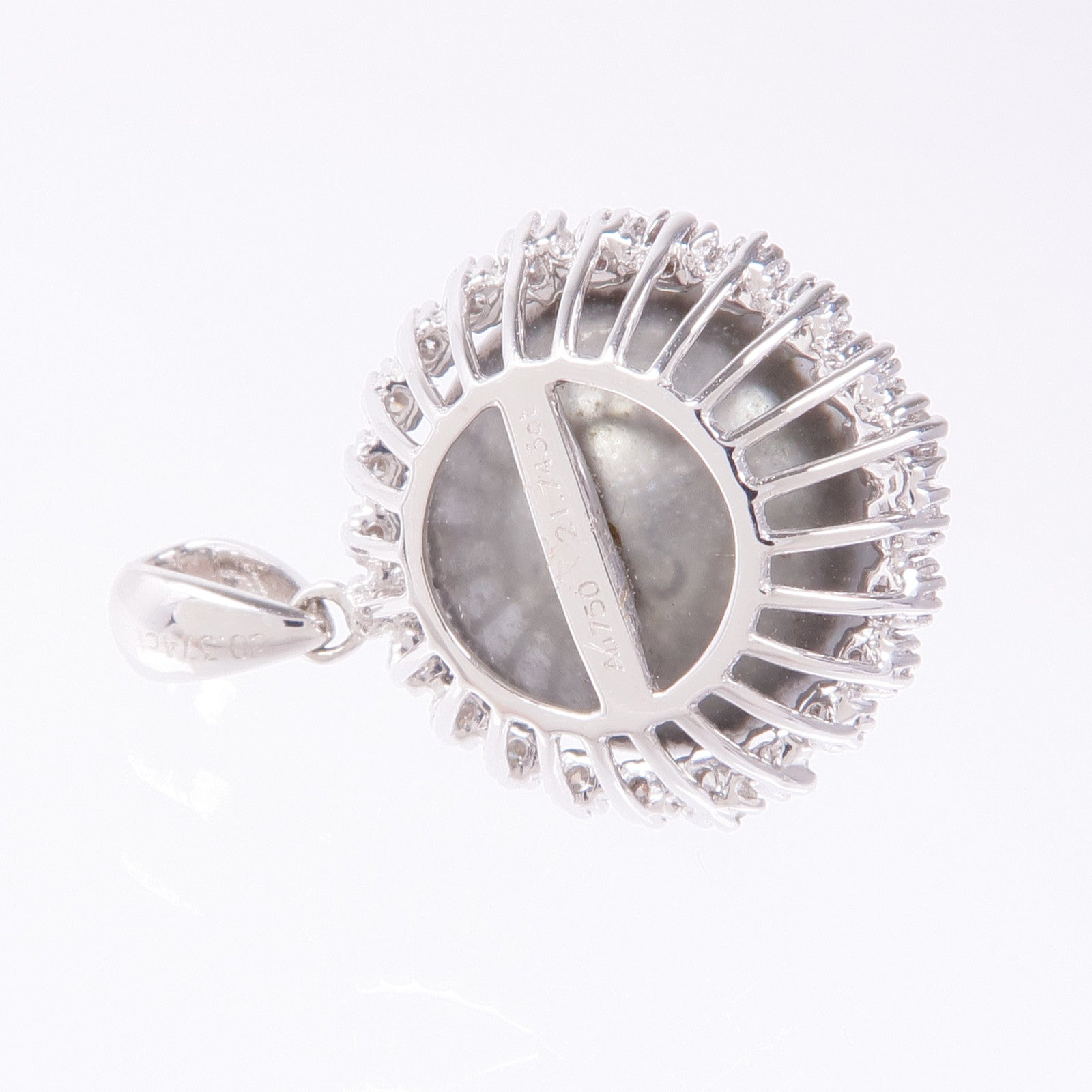 JEWELRY 18K白金Pearl/Diamond Pendant Top珍珠/鑽石吊墜