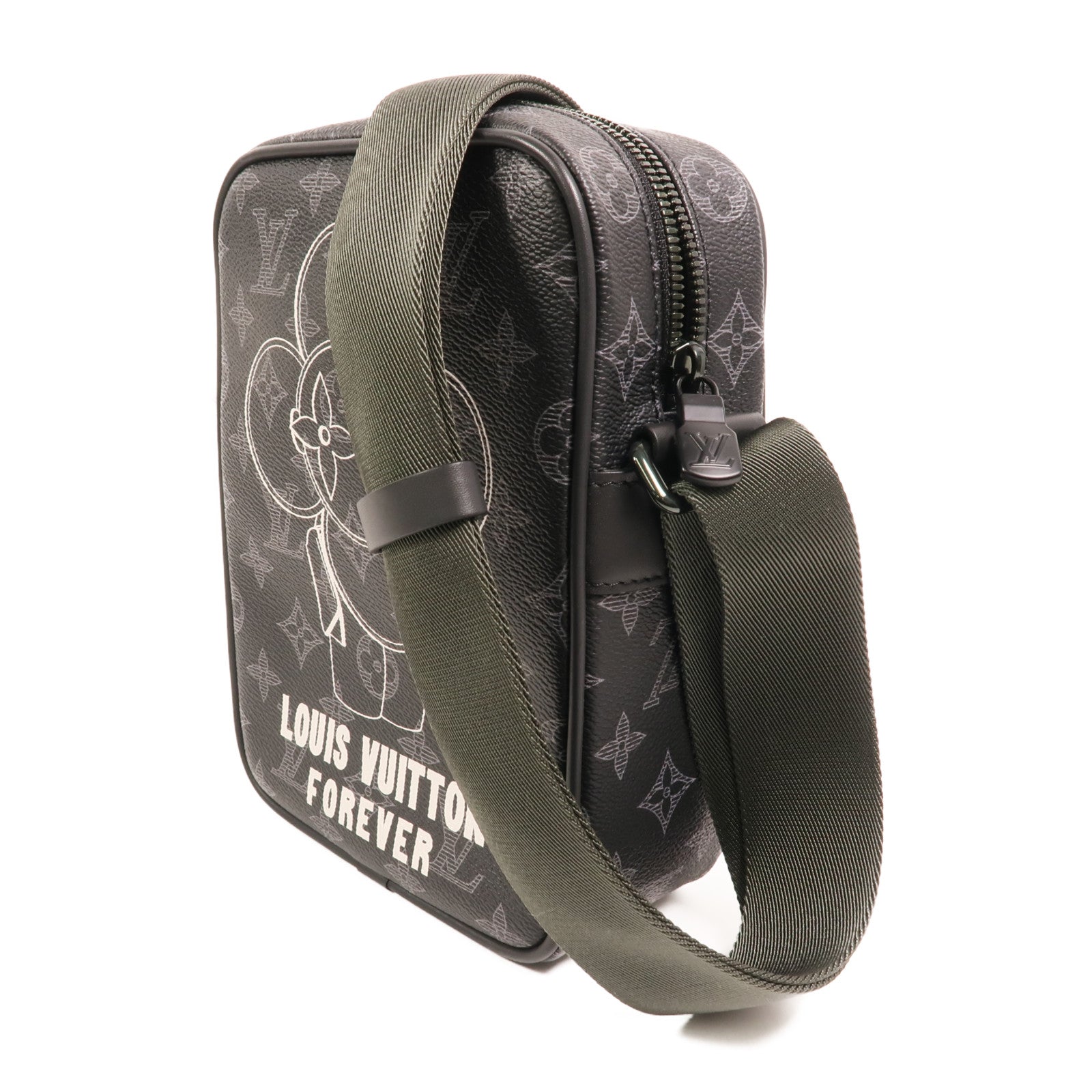 LOUIS VUITTON Monogram Eclipse Vivienne Danube PM肩背袋