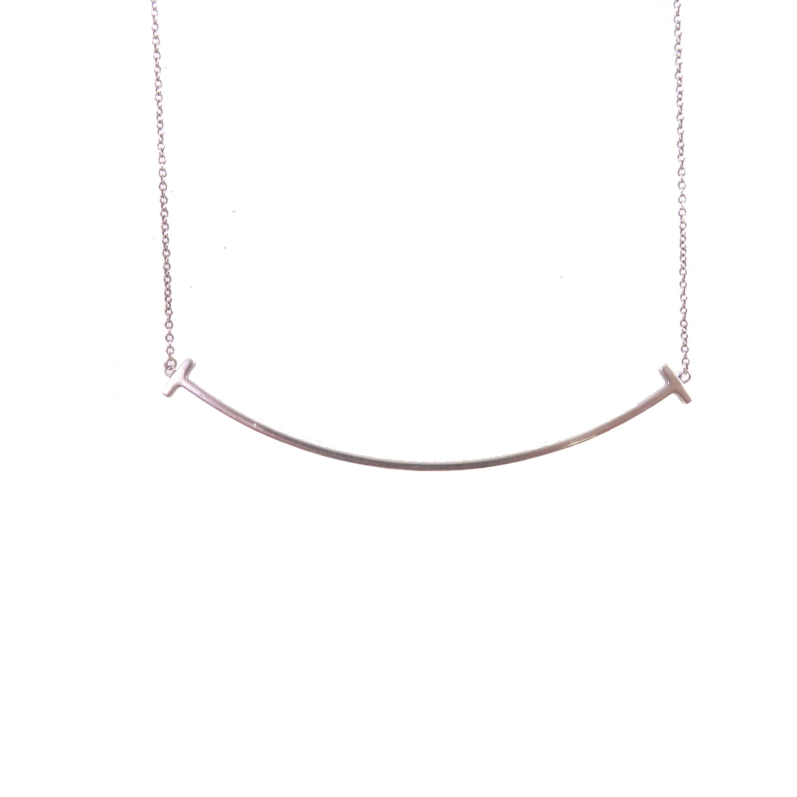 TIFFANY＆CO 925純銀T-Smile Necklace項鏈
