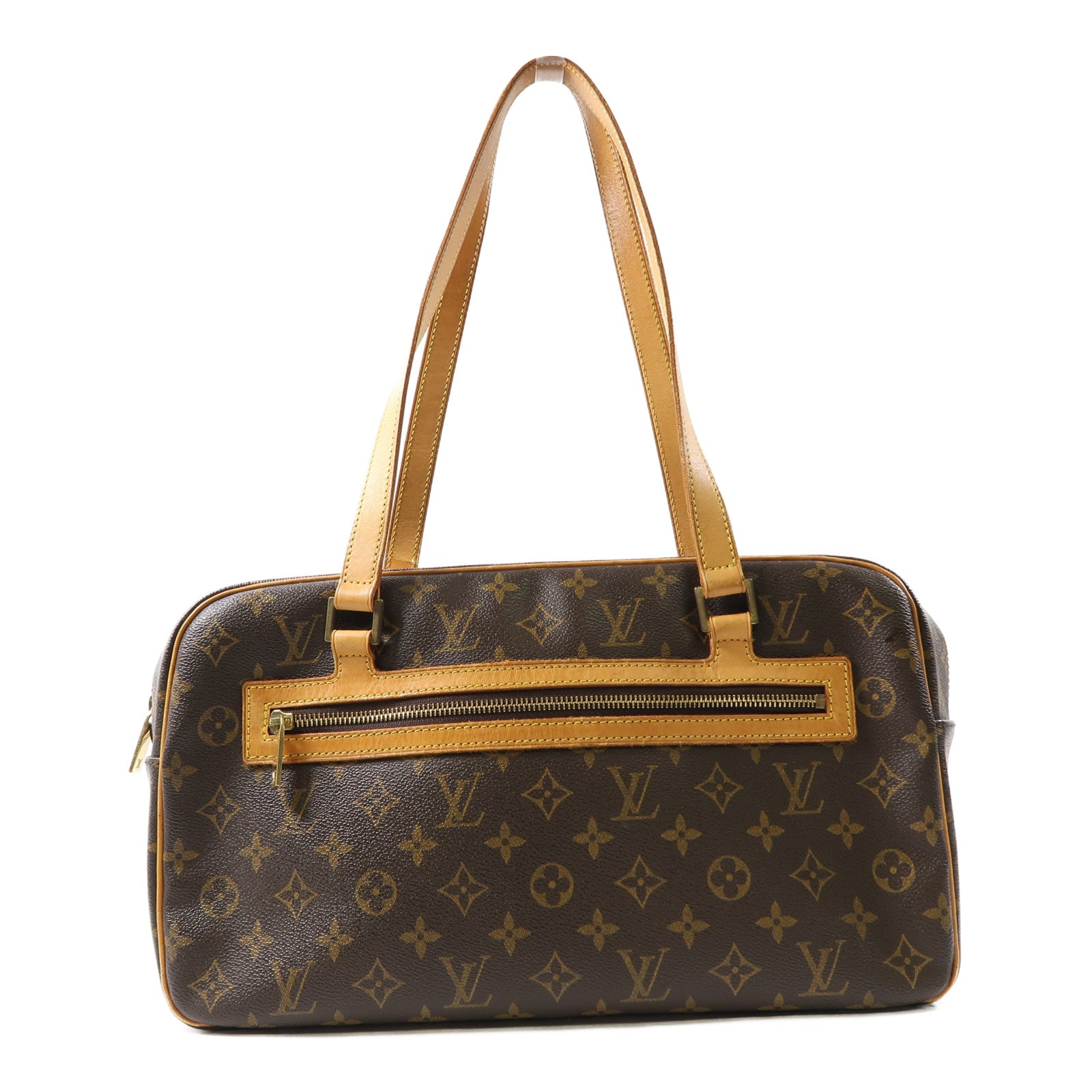 LOUIS VUITTON Monogram Cite金扣肩背袋啡色
