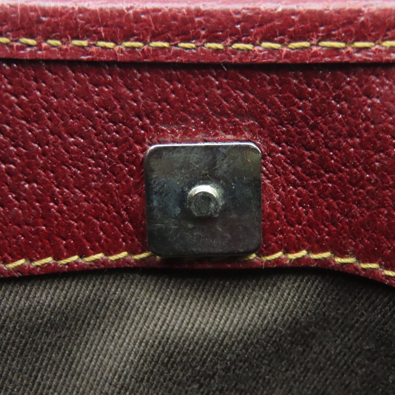 GUCCI 【清倉大減價】帆布/皮革Shoulder Bag銀扣肩背袋啡色/紅色