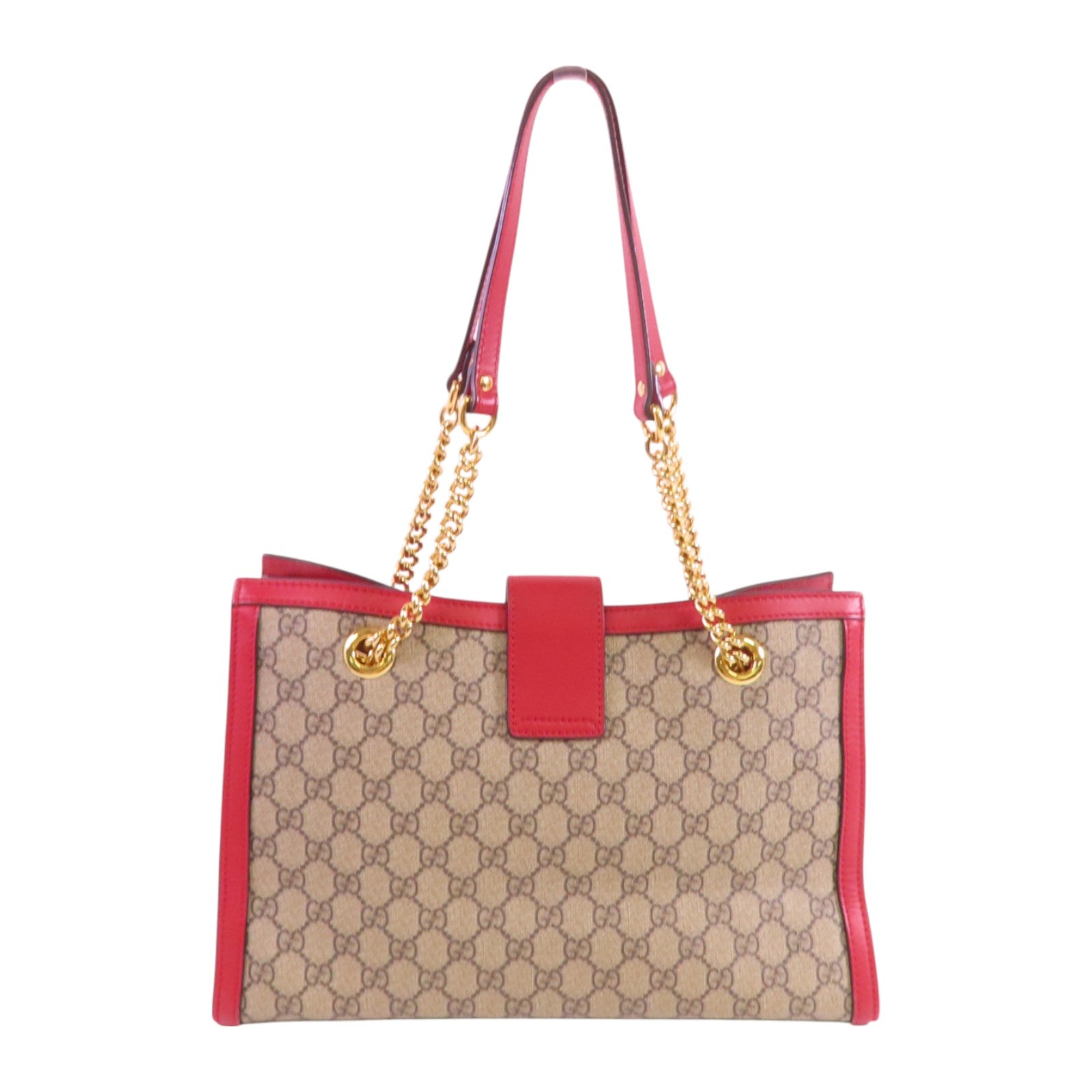 GUCCI GG GHW Padlock GG Chain Shoulder Bag 479197 Coated Canvas