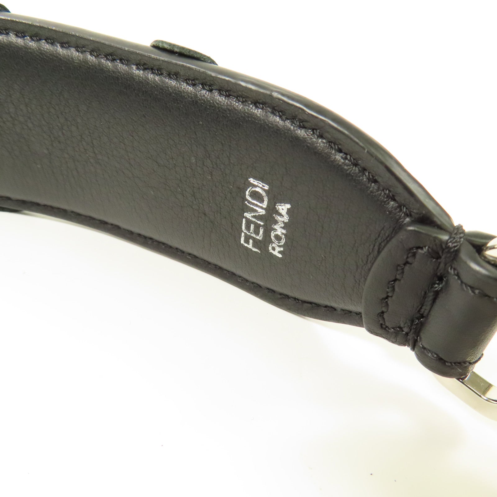 FENDI 牛皮皮革Shoulder Strap銀扣肩背帶