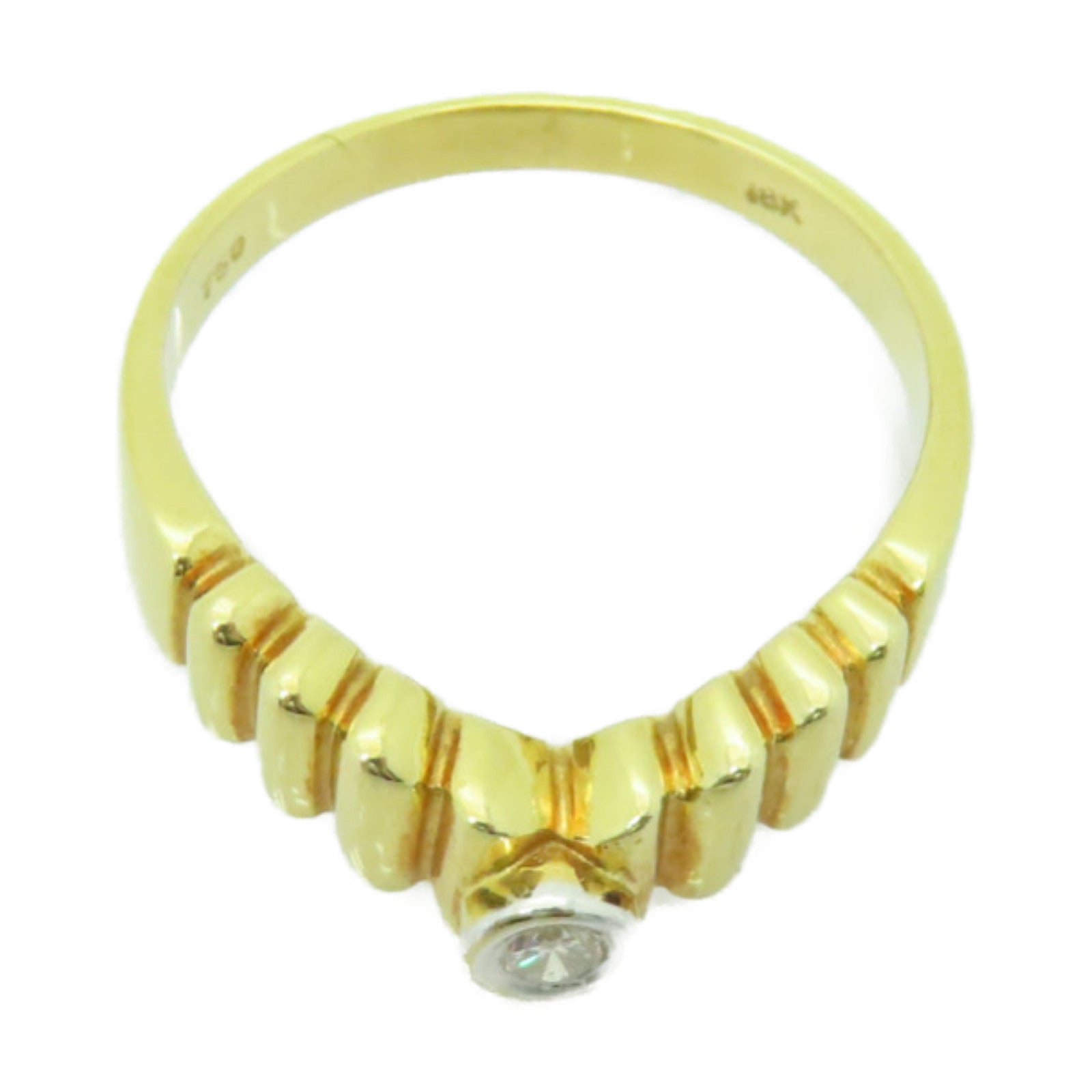 JEWELRY 【激減優惠】18K黃金Diamond 3.1g鑽石戒指US#5.5