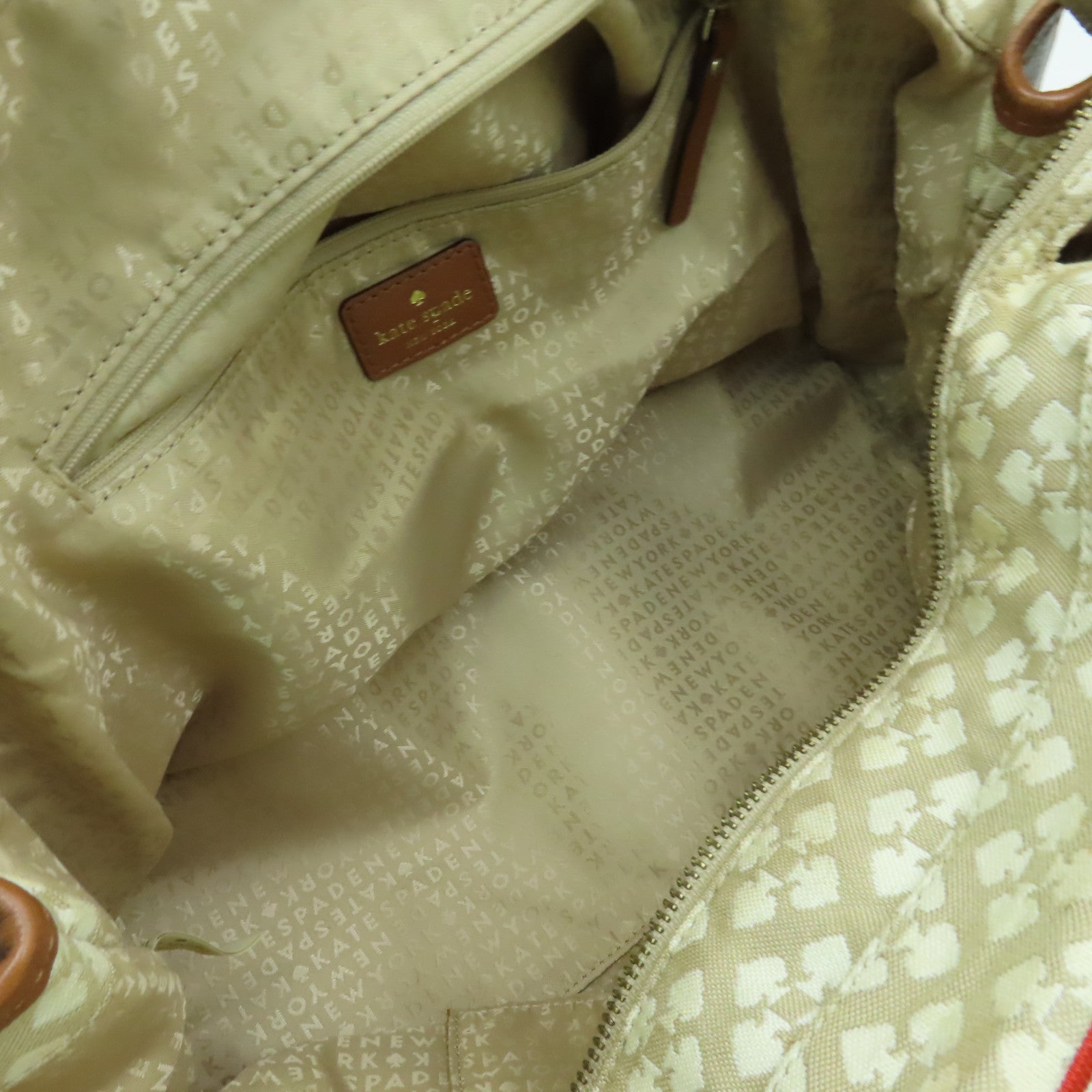 Kate Spade 【激減優惠】帆布Shoulder Bag金扣肩背袋啡色