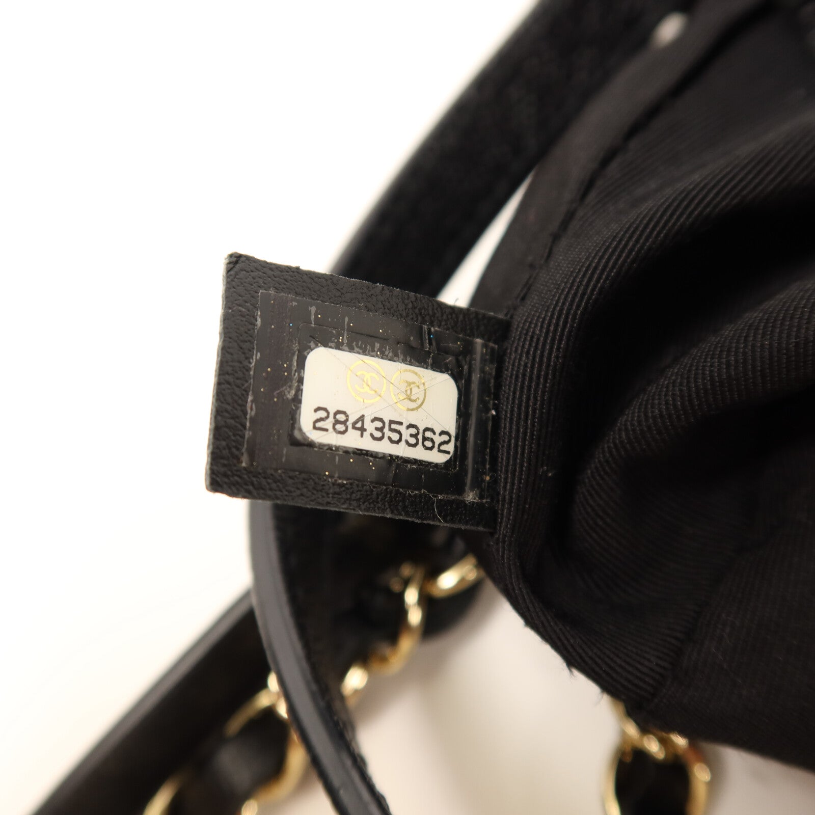 CHANEL 牛皮皮革Bucket Bag金扣鏈帶手挽肩背兩用袋