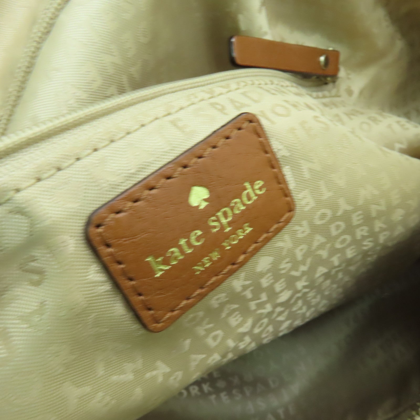 Kate Spade 【激減優惠】帆布Shoulder Bag金扣肩背袋啡色