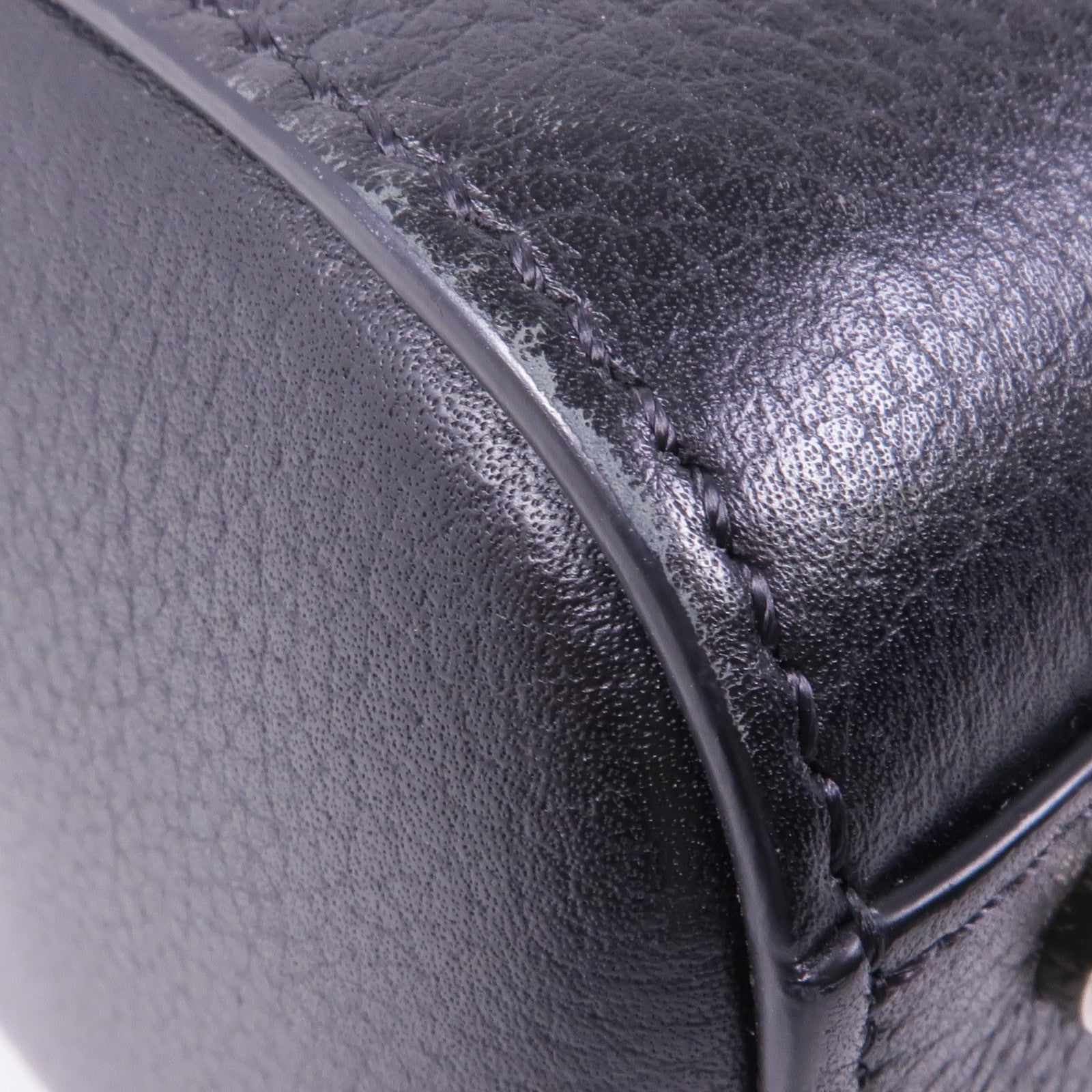 CHANEL 牛皮皮革Handbag銀扣手挽袋