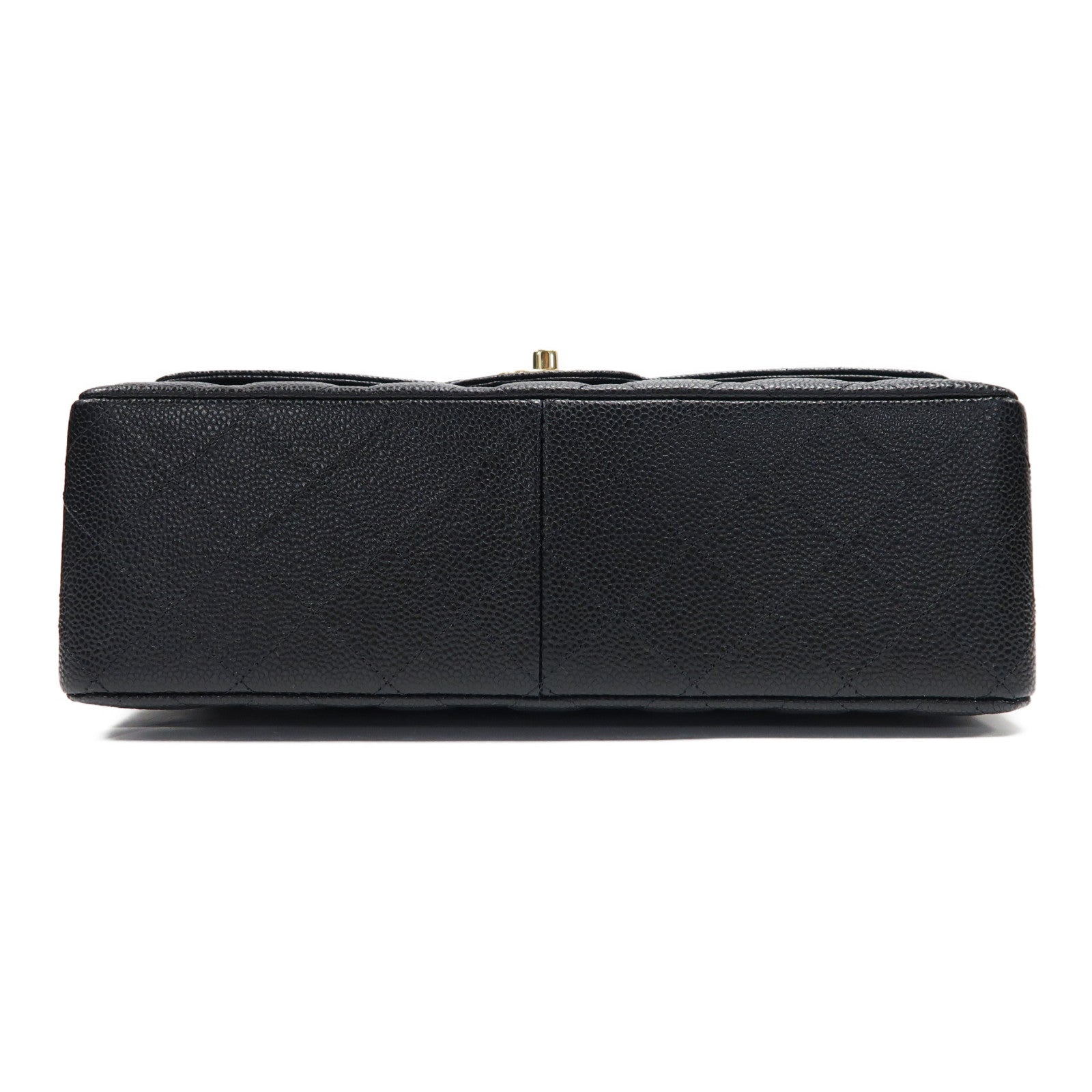 CHANEL 菱格皮革Classic Jumbo金扣鏈帶肩背袋黑色