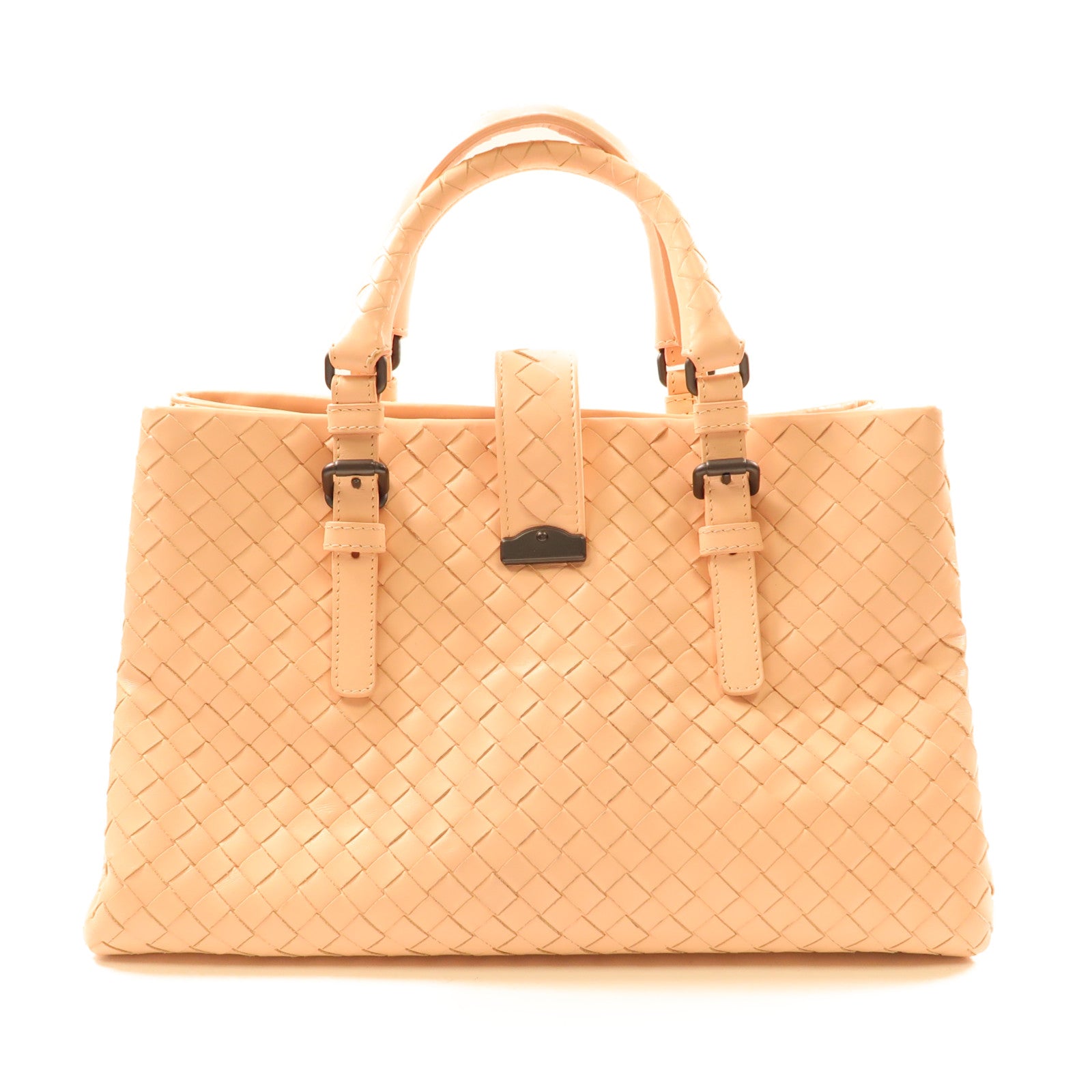 BOTTEGA VENETA 牛皮皮革2 Way Shoulder黑扣手挽肩背兩用袋