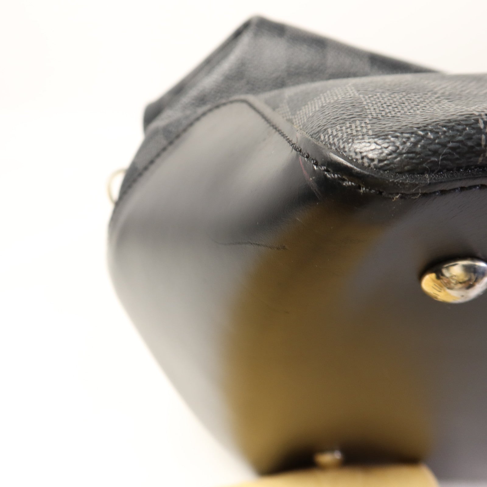 LOUIS VUITTON Damier Graphite Neo Greenwich銀扣手挽肩背兩用袋