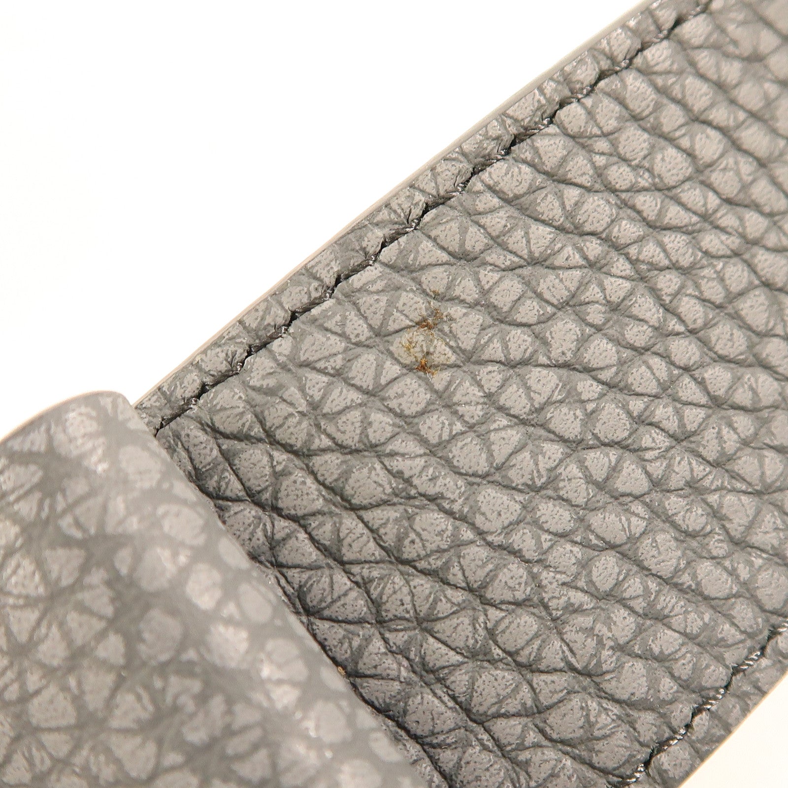 LOUIS VUITTON Taurillon Climbing Chalk Pouch銀扣肩背袋