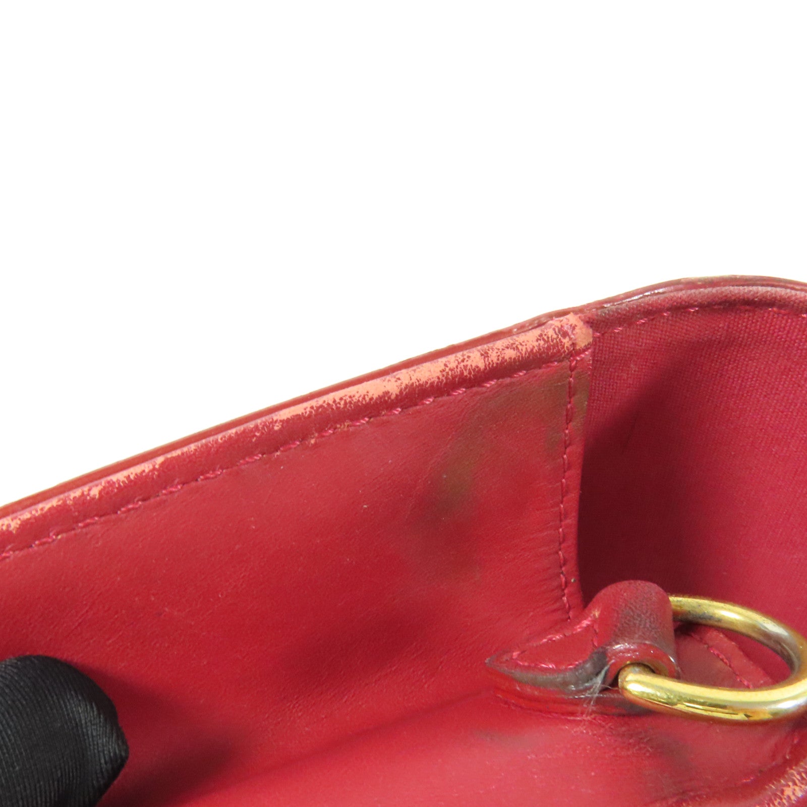 LOUIS VUITTON Monogram Vernis Rossmore MM金扣肩背袋