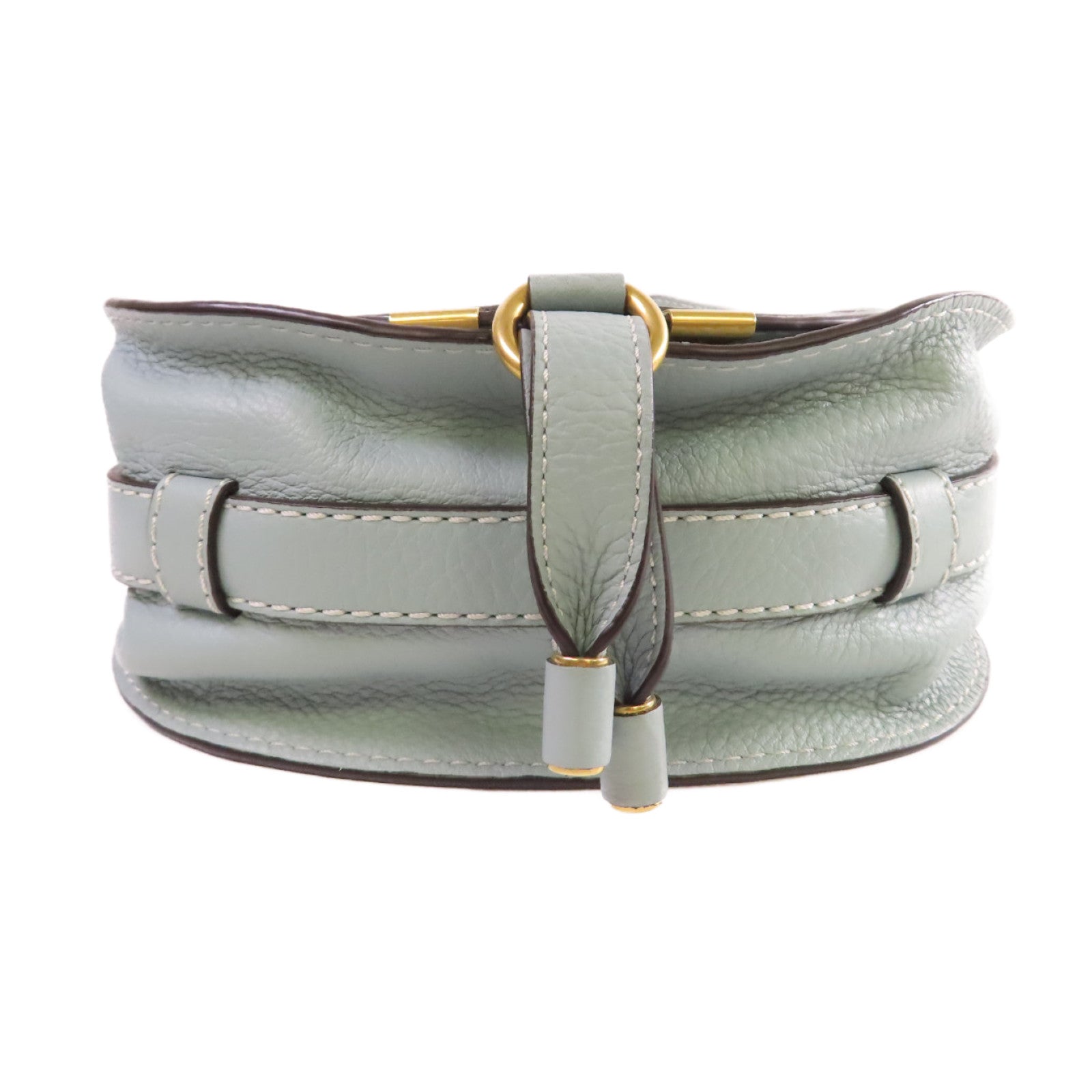 Chloe 牛皮皮革Marcie Small Shoulder Bag金扣肩背袋天空藍色