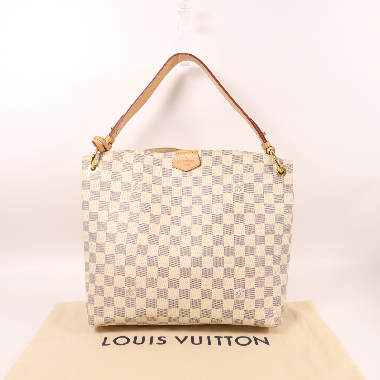 LOUIS VUITTON Damier Azur Sac Gracefui PM金扣肩背袋