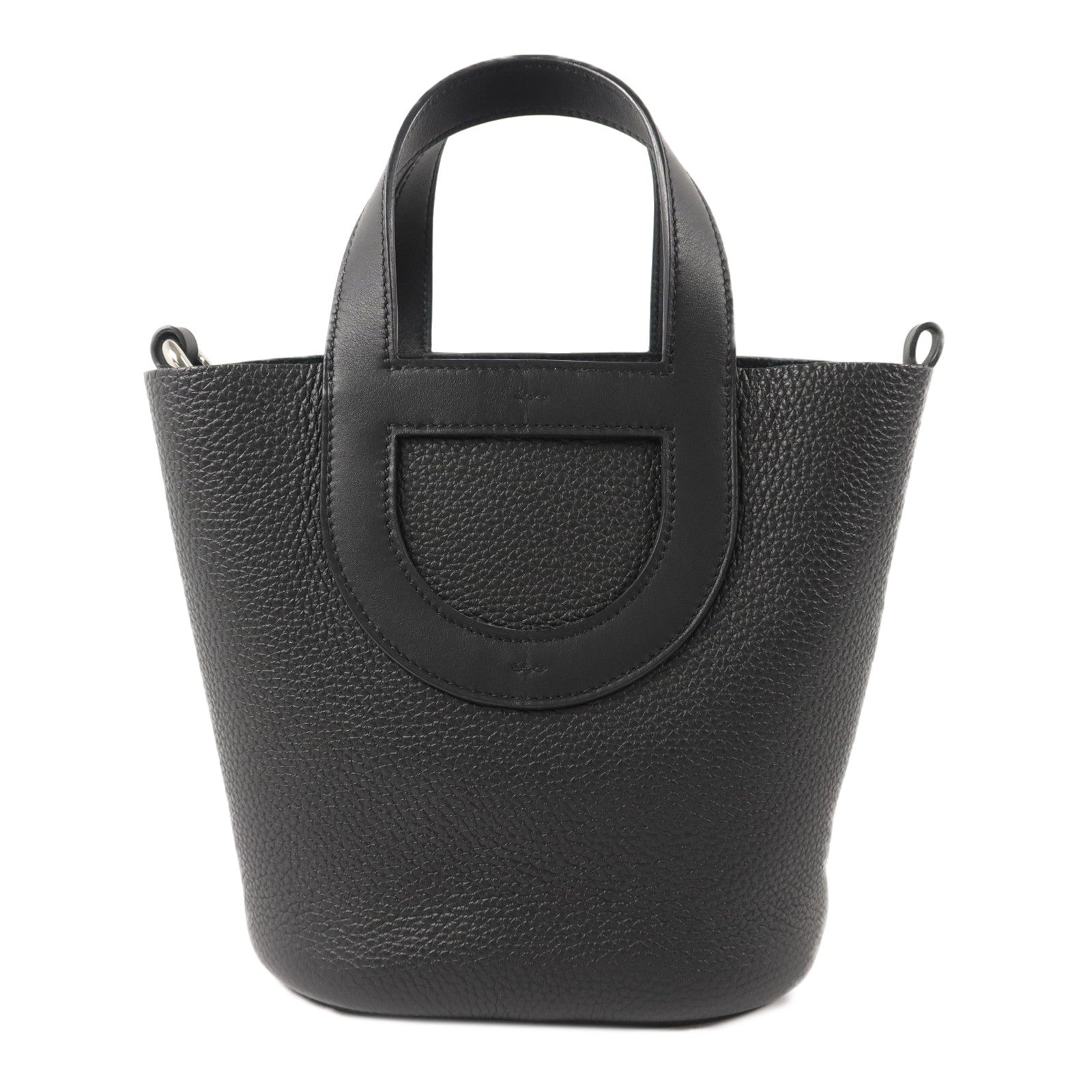 HERMES Clemence皮革In The Loop 18手挽袋Noir
