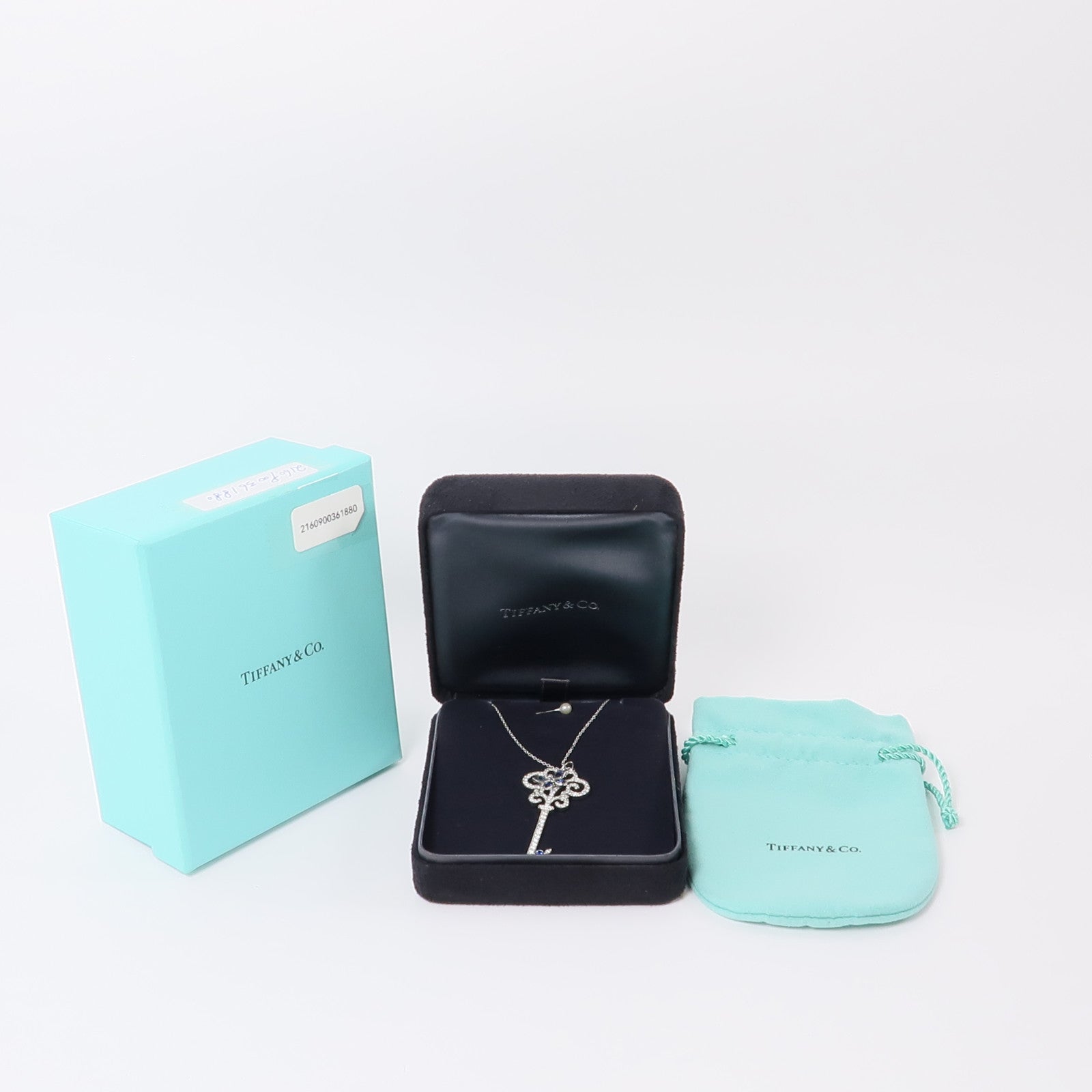 TIFFANY＆CO 【激減優惠】PT950鉑金/18K白金Keys Enchant Pendant項鍊