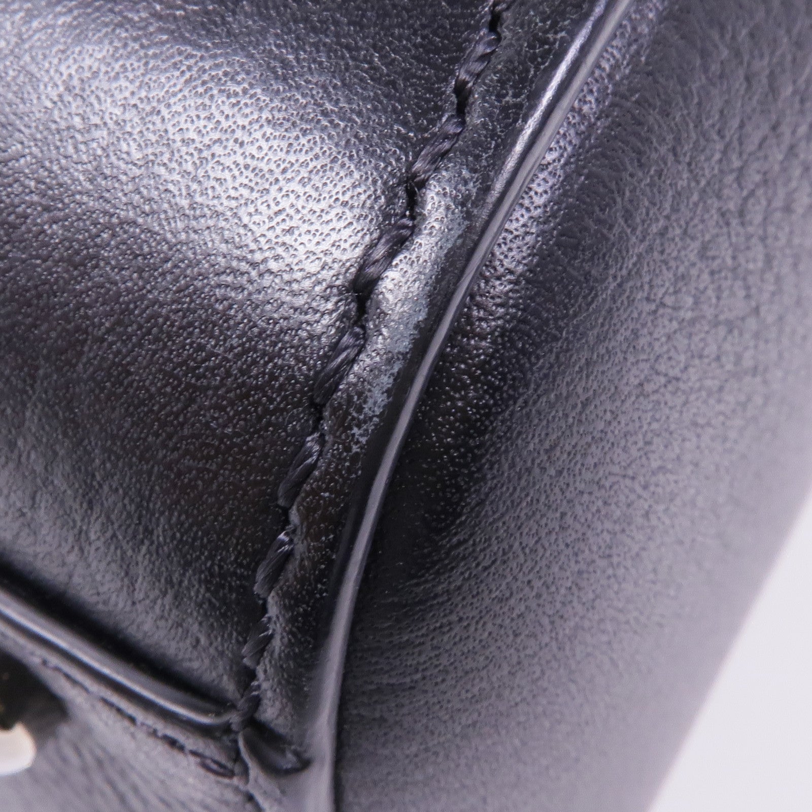 CHANEL 牛皮皮革Handbag銀扣手挽袋