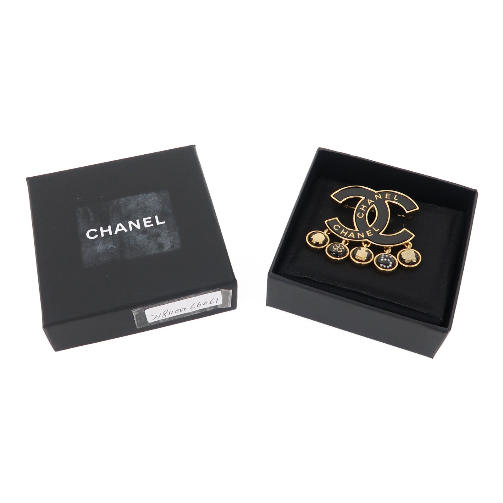 CHANEL 金屬/PVC Brooch胸針黑色
