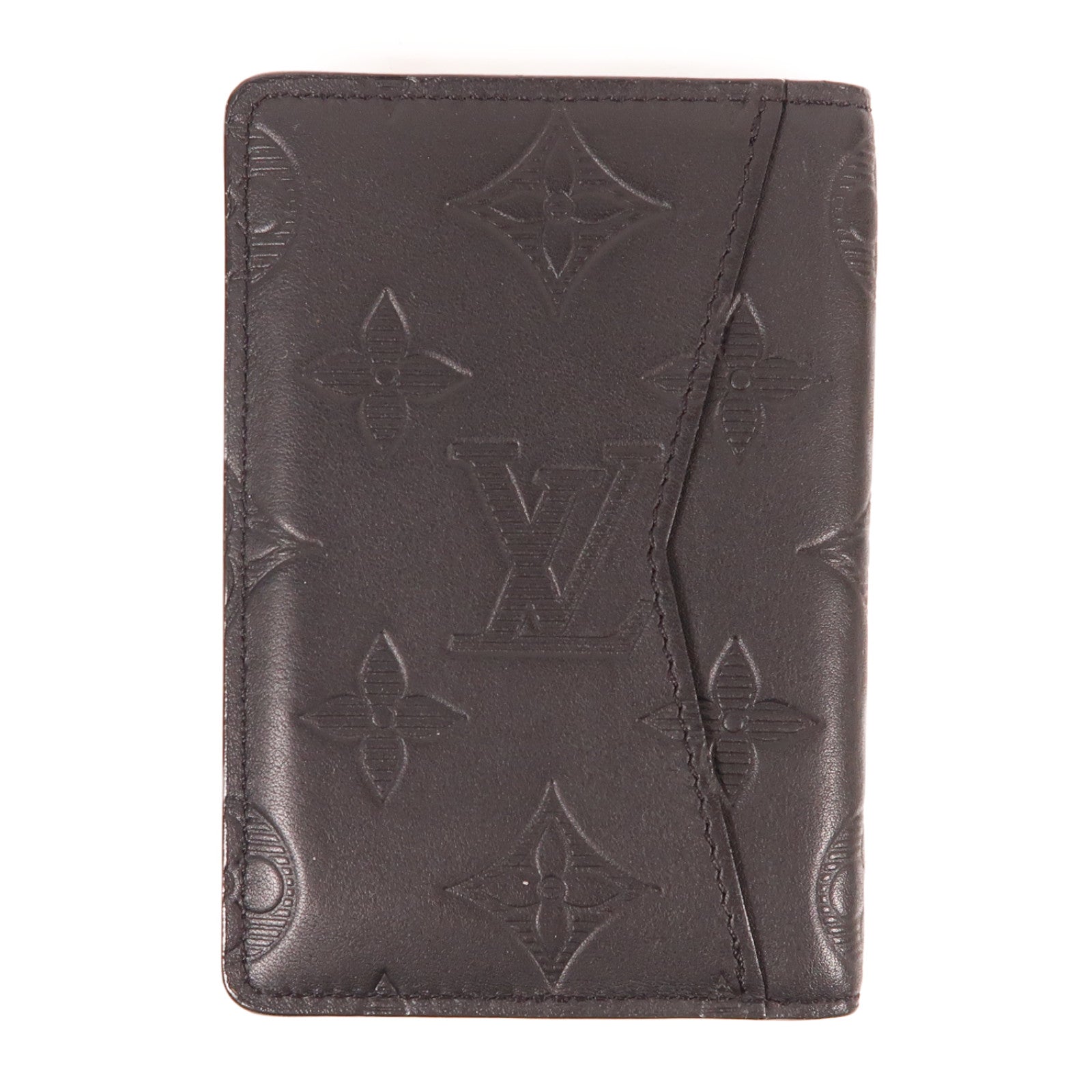 LOUIS VUITTON Monogram Shadow Pocket Organizer錢包黑色
