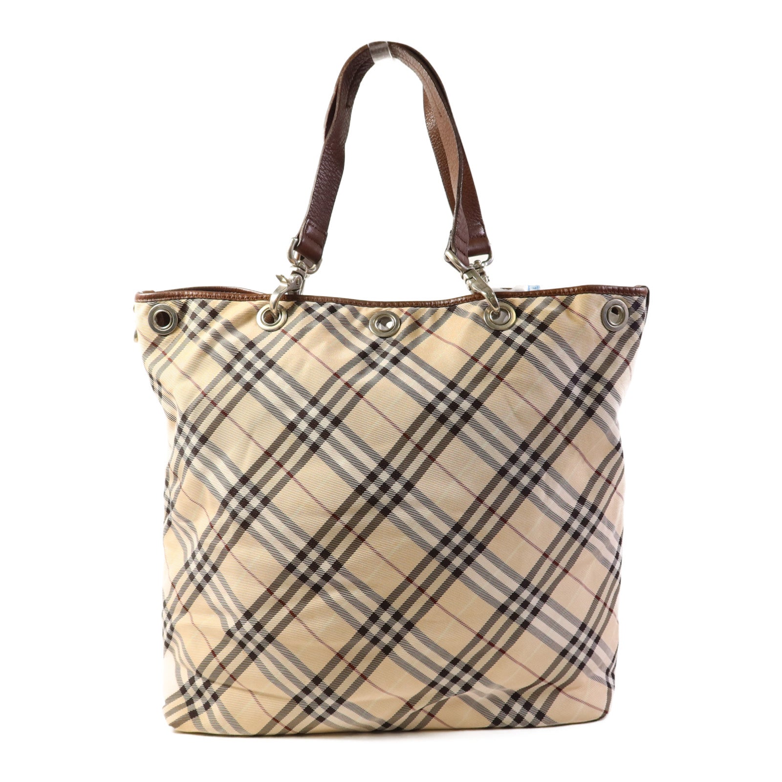 BURBERRY 帆布Shoulder Tote銀扣肩背袋/手挽袋