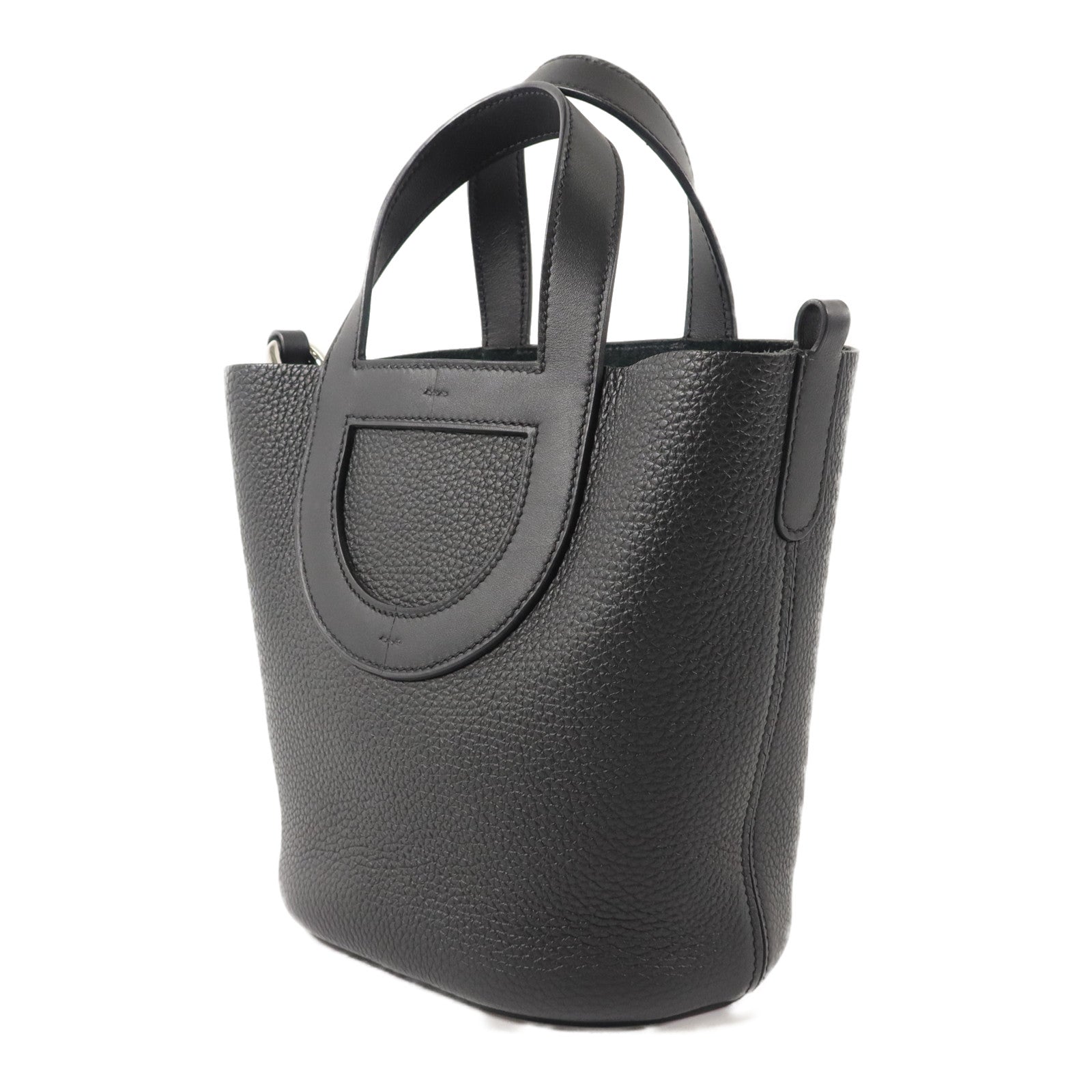 HERMES Clemence皮革In The Loop 18手挽袋Noir