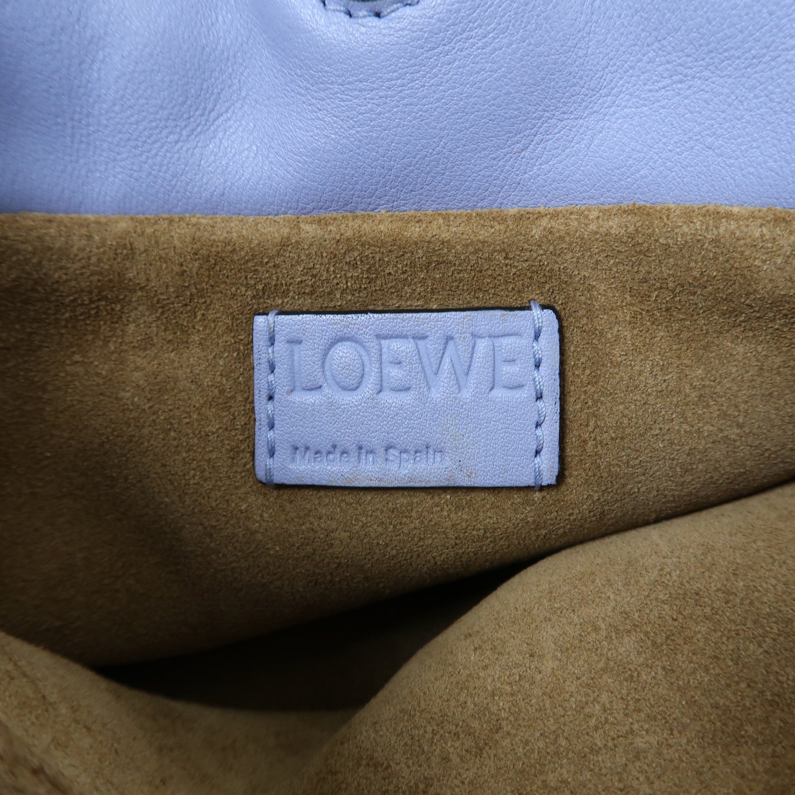 LOEWE 牛皮皮革Mini Flamenco金扣肩背袋藍色