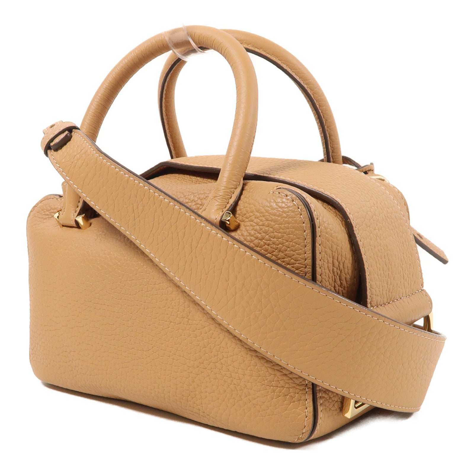 Delvaux 牛皮皮革Delvaux Cool Box Mini金扣手挽肩背兩用袋