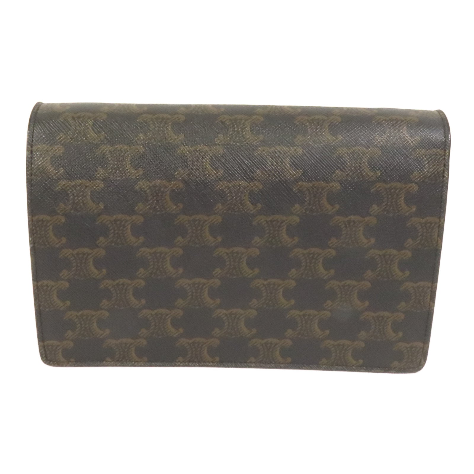 CELINE 塗層帆布Wallet On Strap肩背袋