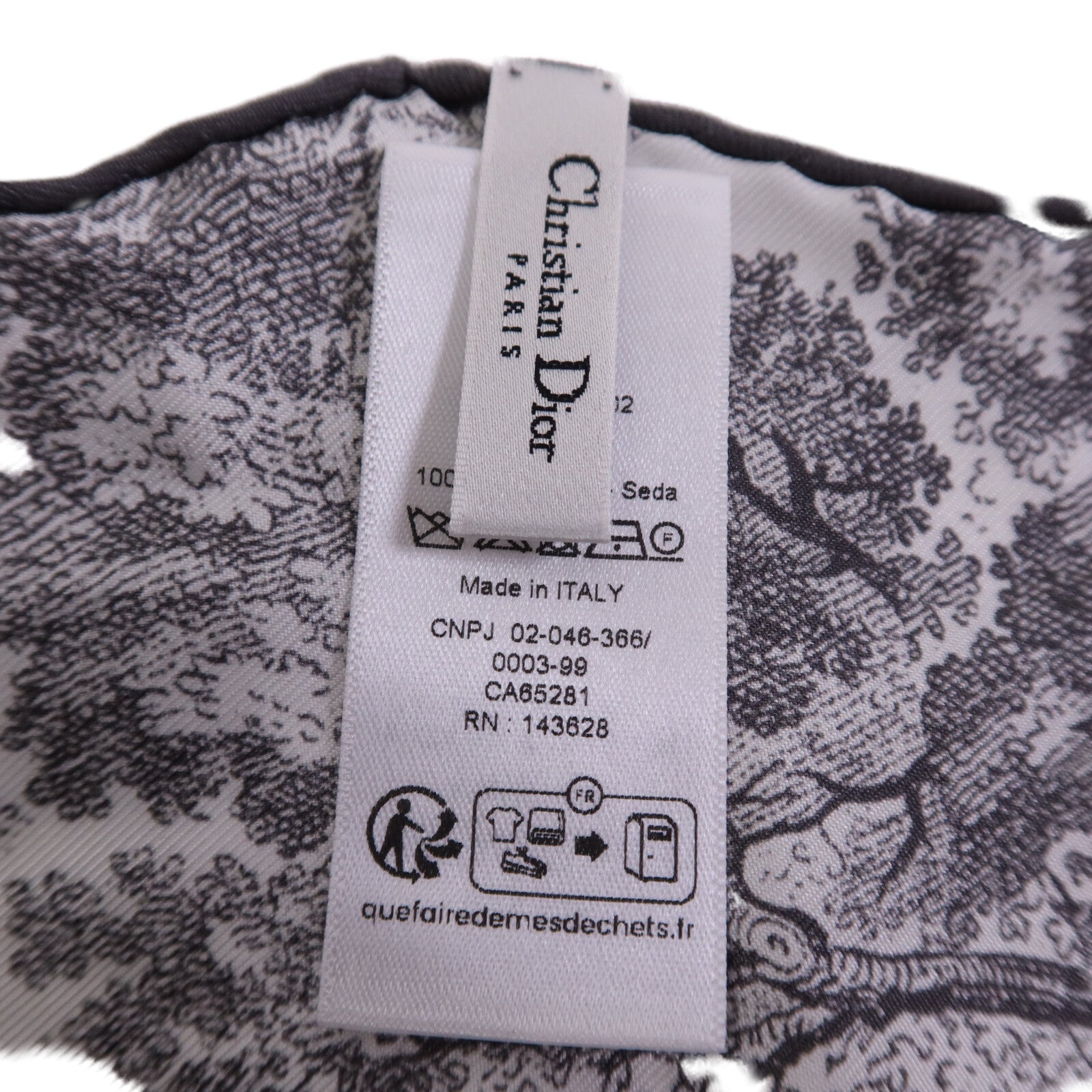 Dior 【激減優惠】絲質Toile de Jouy Diamond絲巾