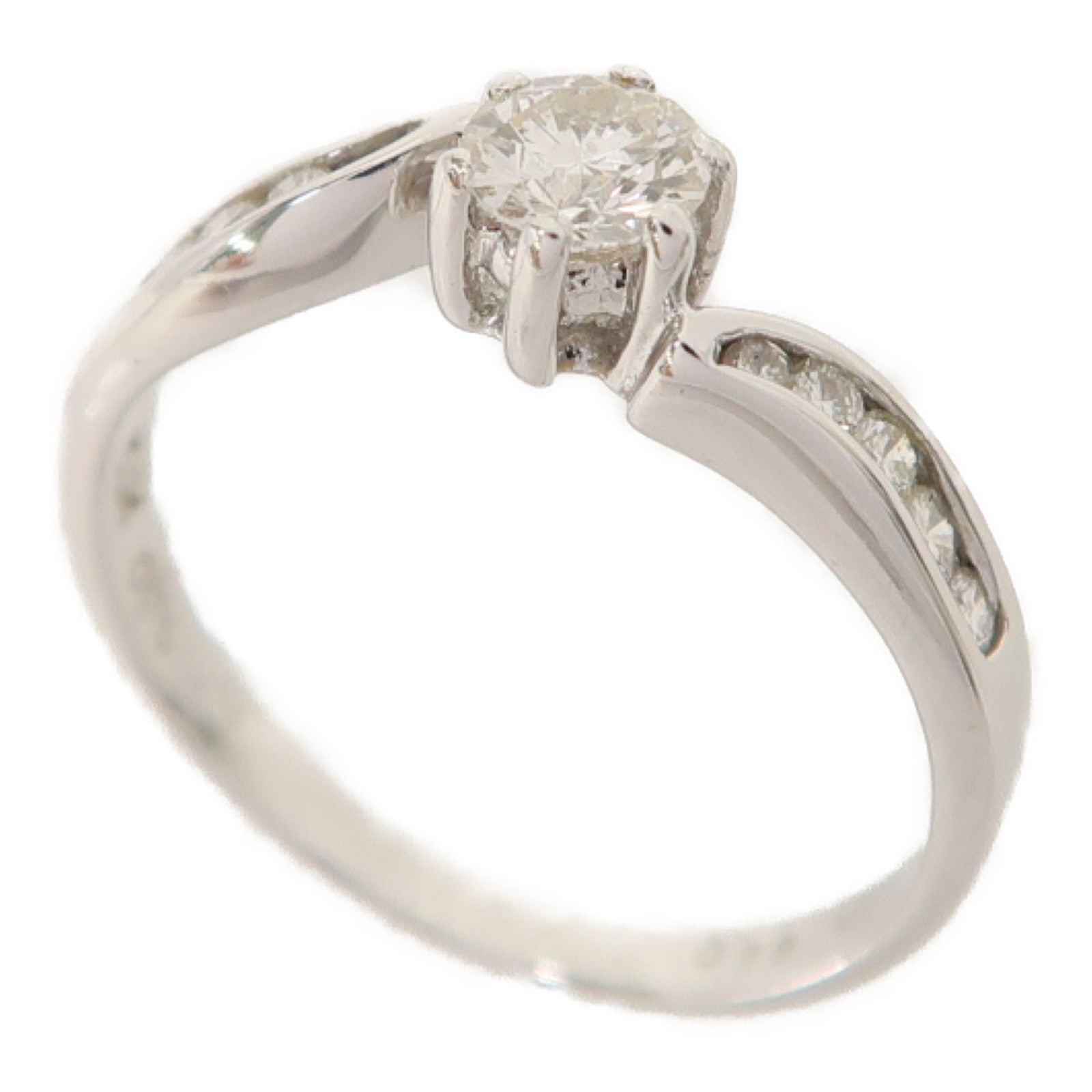 JEWELRY 【激減優惠】18K白金Diamond Ring0.26ct鑽石戒指US#5.5