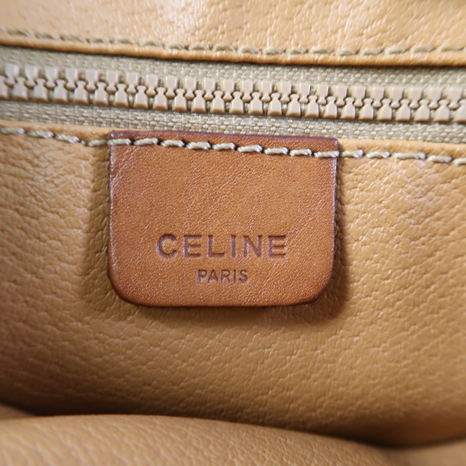 CELINE 牛皮皮革Shoulder Bag金扣鏈帶手挽肩背兩用袋