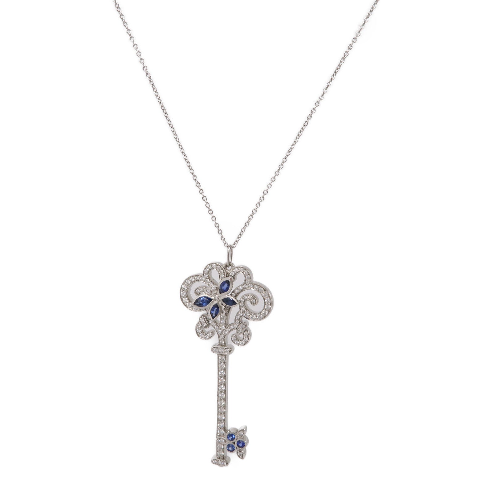 TIFFANY＆CO 【激減優惠】PT950鉑金/18K白金Keys Enchant Pendant項鍊