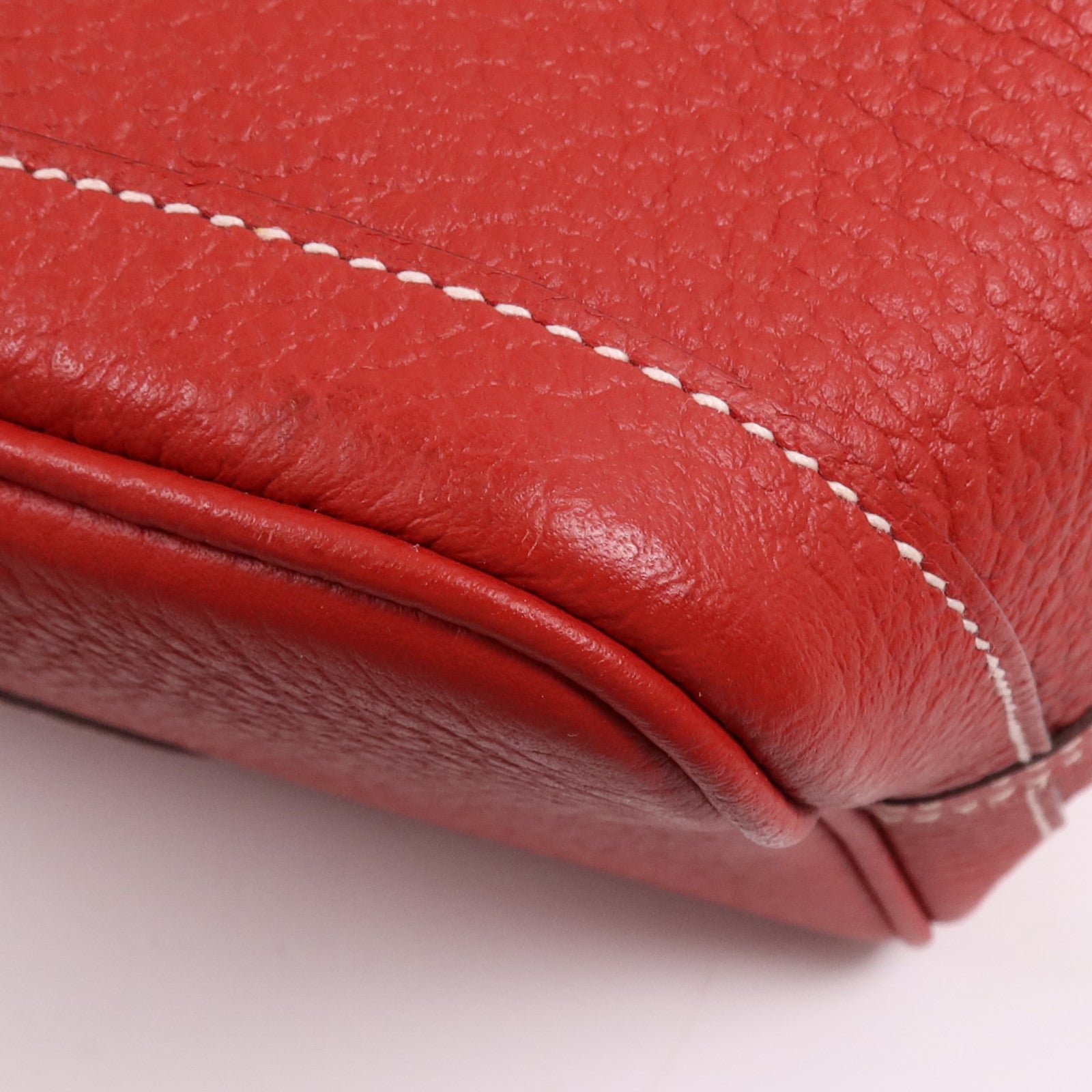 HERMES Country皮革Garden Party TPM銀扣手挽袋Rouge Casaque