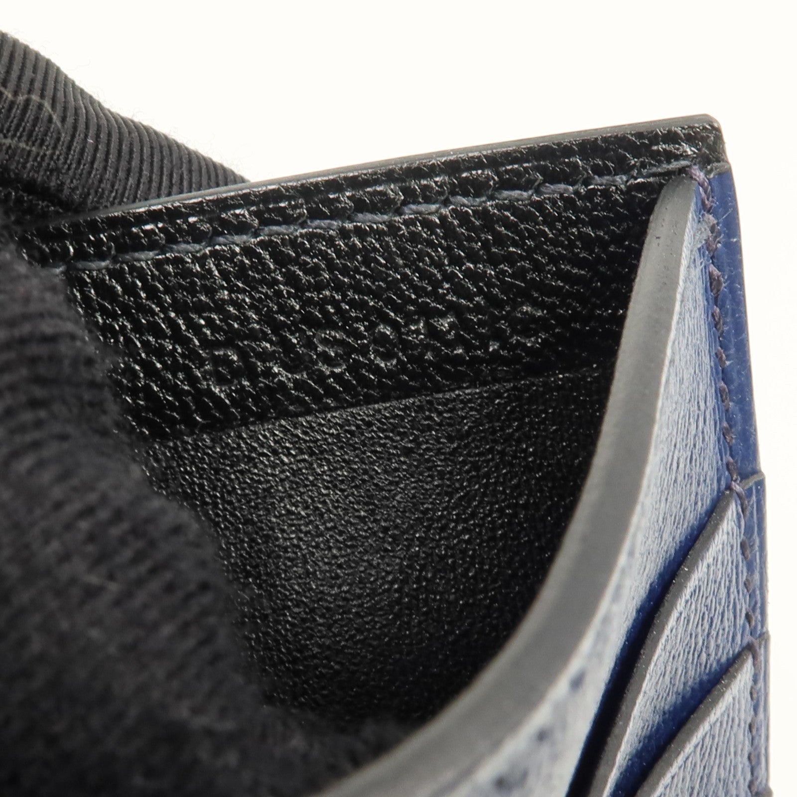 HERMES Alligator Mat皮革MC2 Copernic Wallet錢包Noir/Bleu Indigo/Bleu Marine