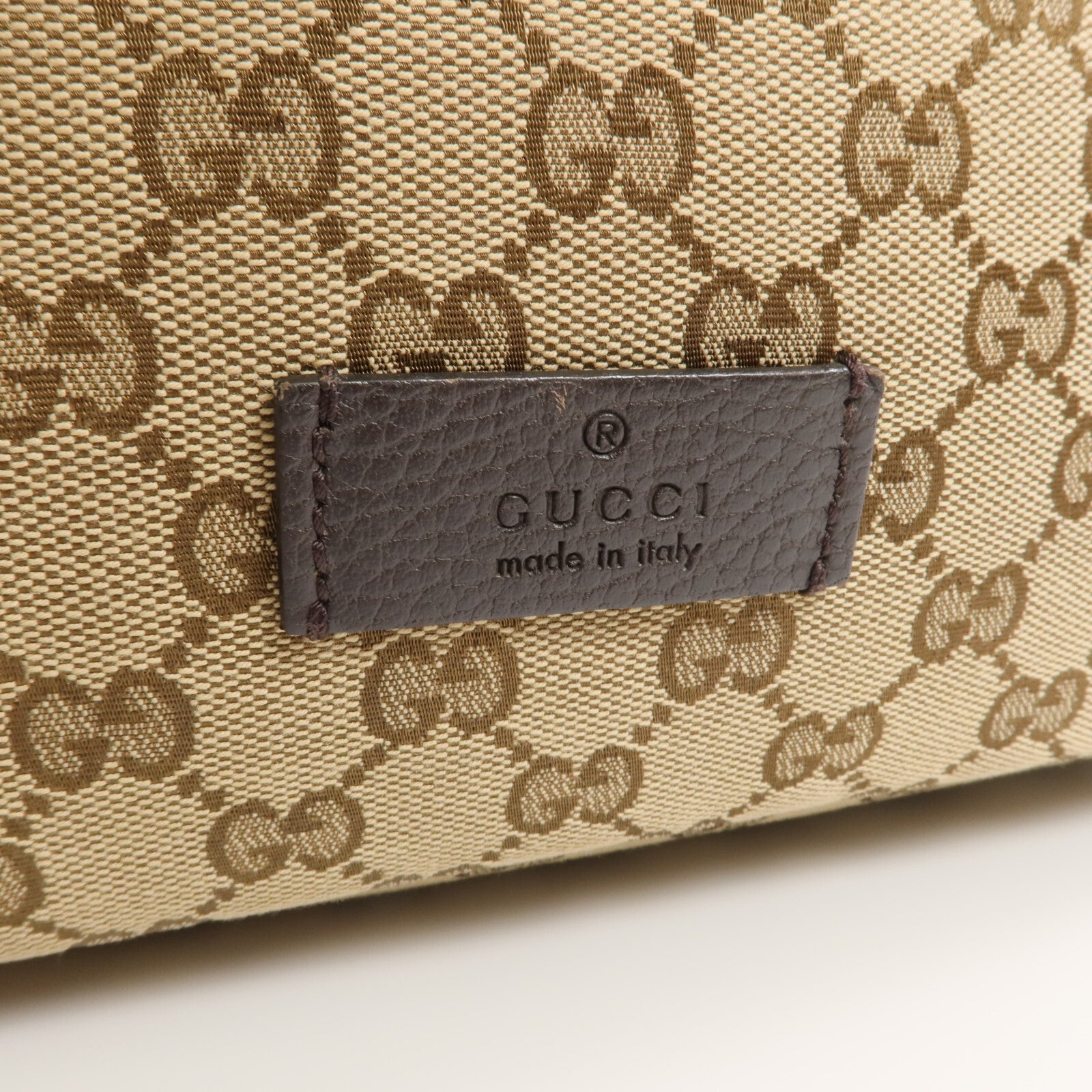GUCCI 帆布Backpack銀扣背包