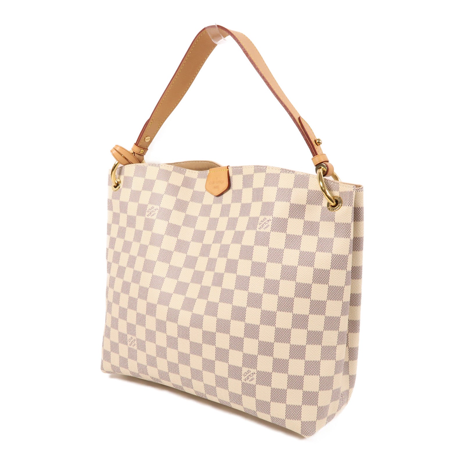 LOUIS VUITTON Damier Azur Sac Gracefui PM金扣肩背袋