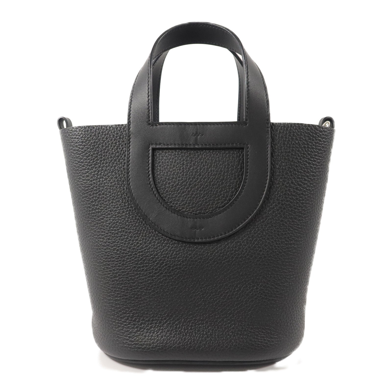 HERMES Clemence皮革In The Loop 18手挽袋Noir