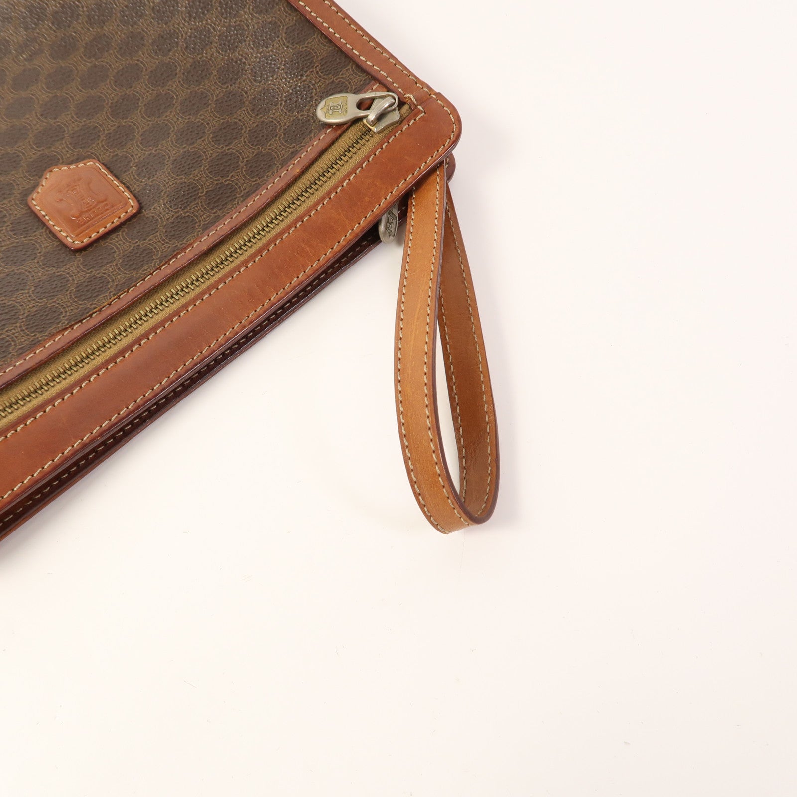 CELINE 牛皮皮革Shoulder Bag金扣鏈帶手挽肩背兩用袋