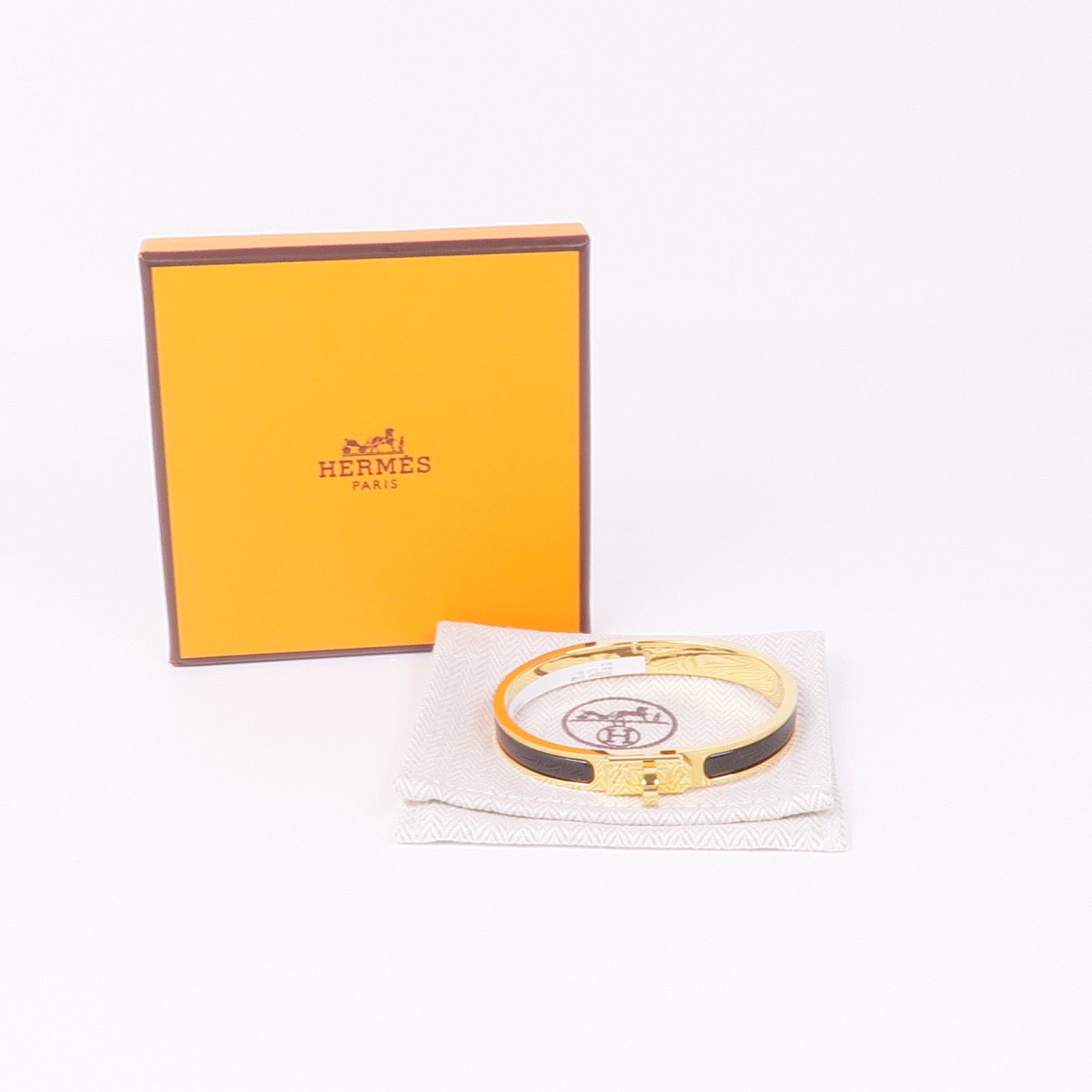 HERMES 【激減優惠】金屬/琺瑯Mini Clic Kelly手鐲