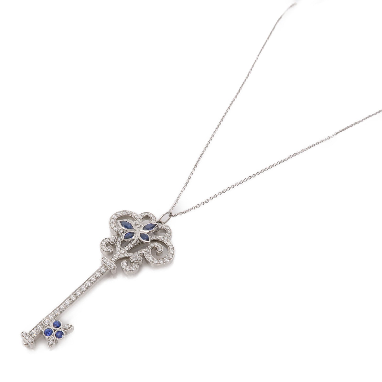 TIFFANY＆CO 【激減優惠】PT950鉑金/18K白金Keys Enchant Pendant項鍊