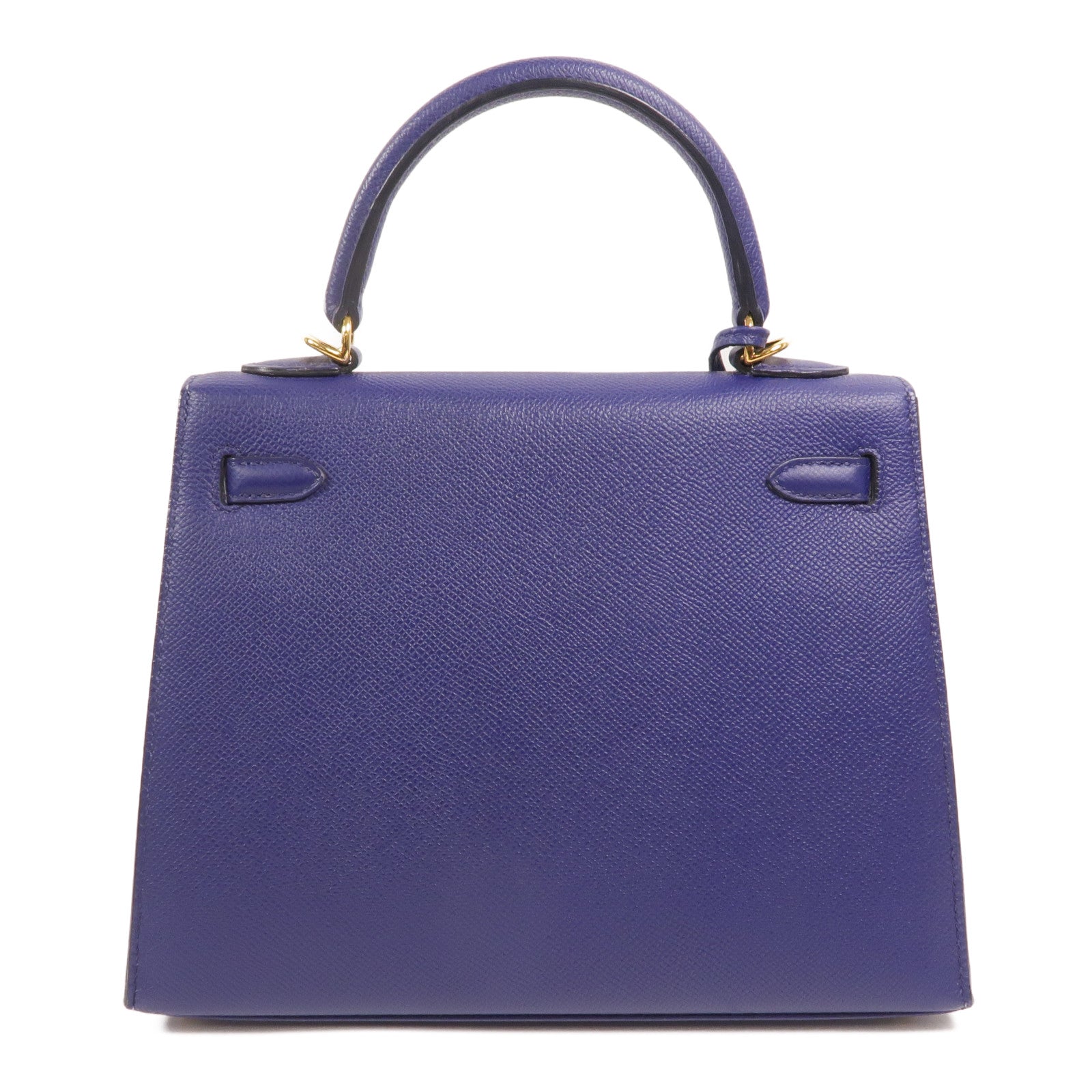 HERMES Epsom皮革Kelly 25手挽肩背兩用袋Bleu Encre