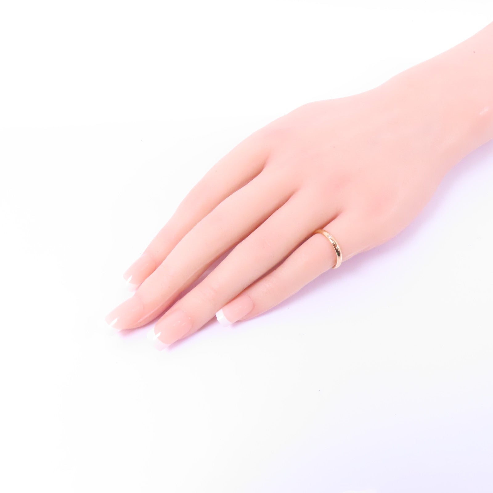 CARTIER 18K玫瑰金Fede 1895 1 Diamond Ring鑽石戒指US#4.25/Cartier#47