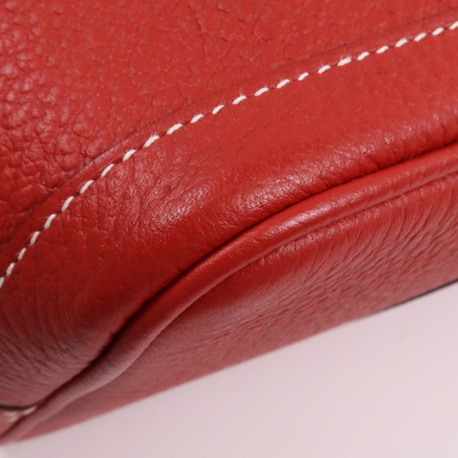 HERMES Country皮革Garden Party TPM銀扣手挽袋Rouge Casaque